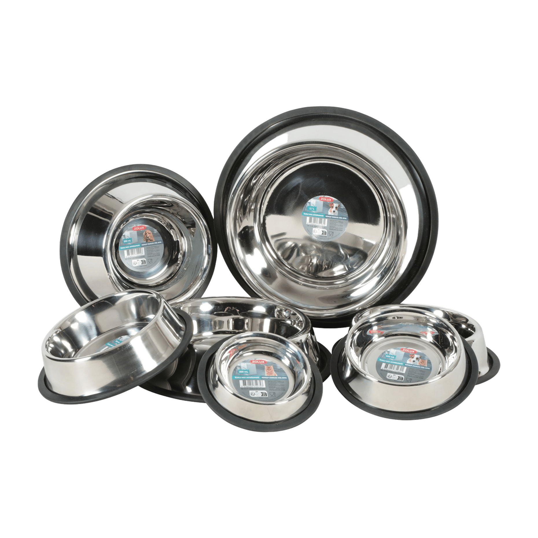 Miska nerez protiskluz pes STEEL 0,225 l Zolux
