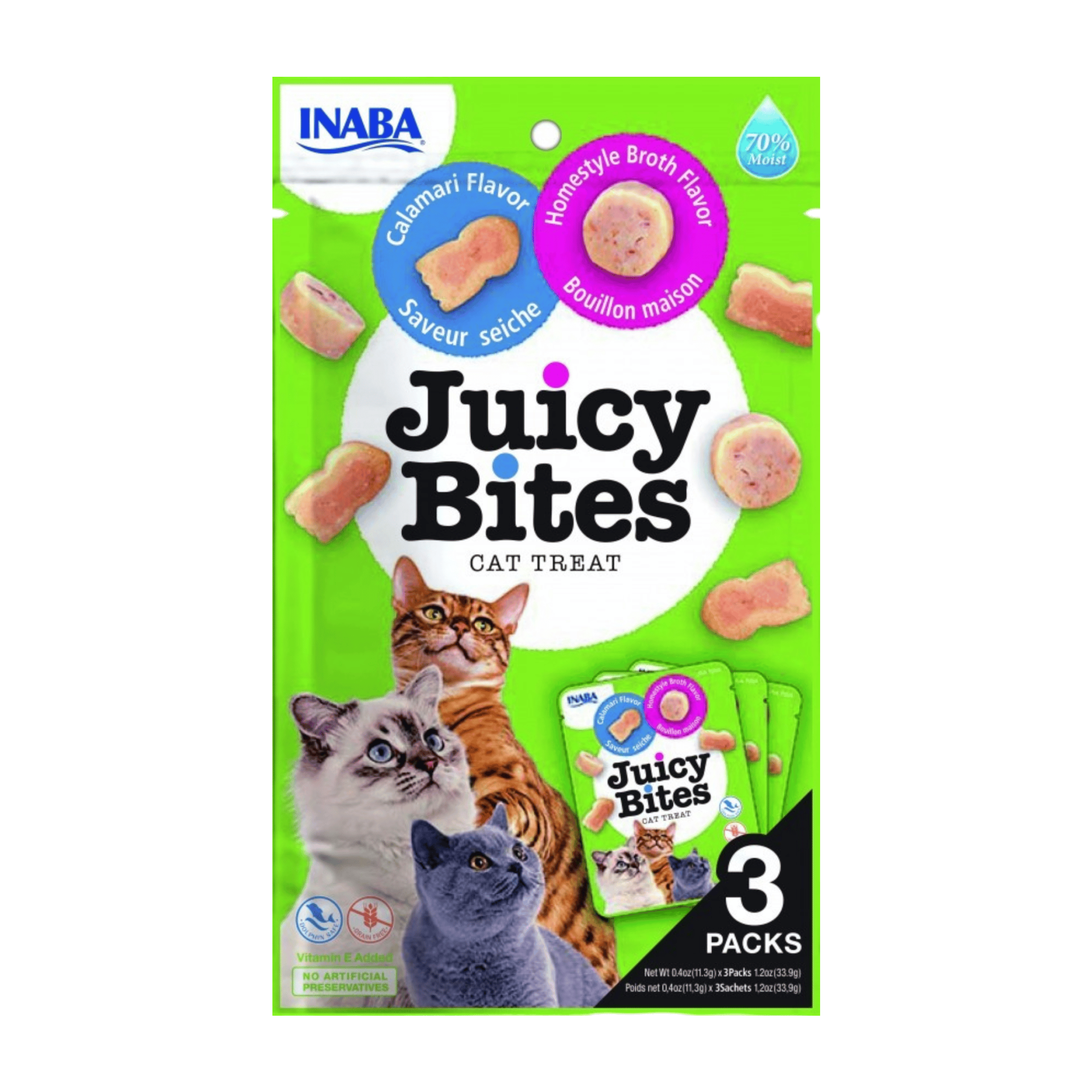 Churu Cat Juicy Bites Broth&Calamari Flavor3x11,3g