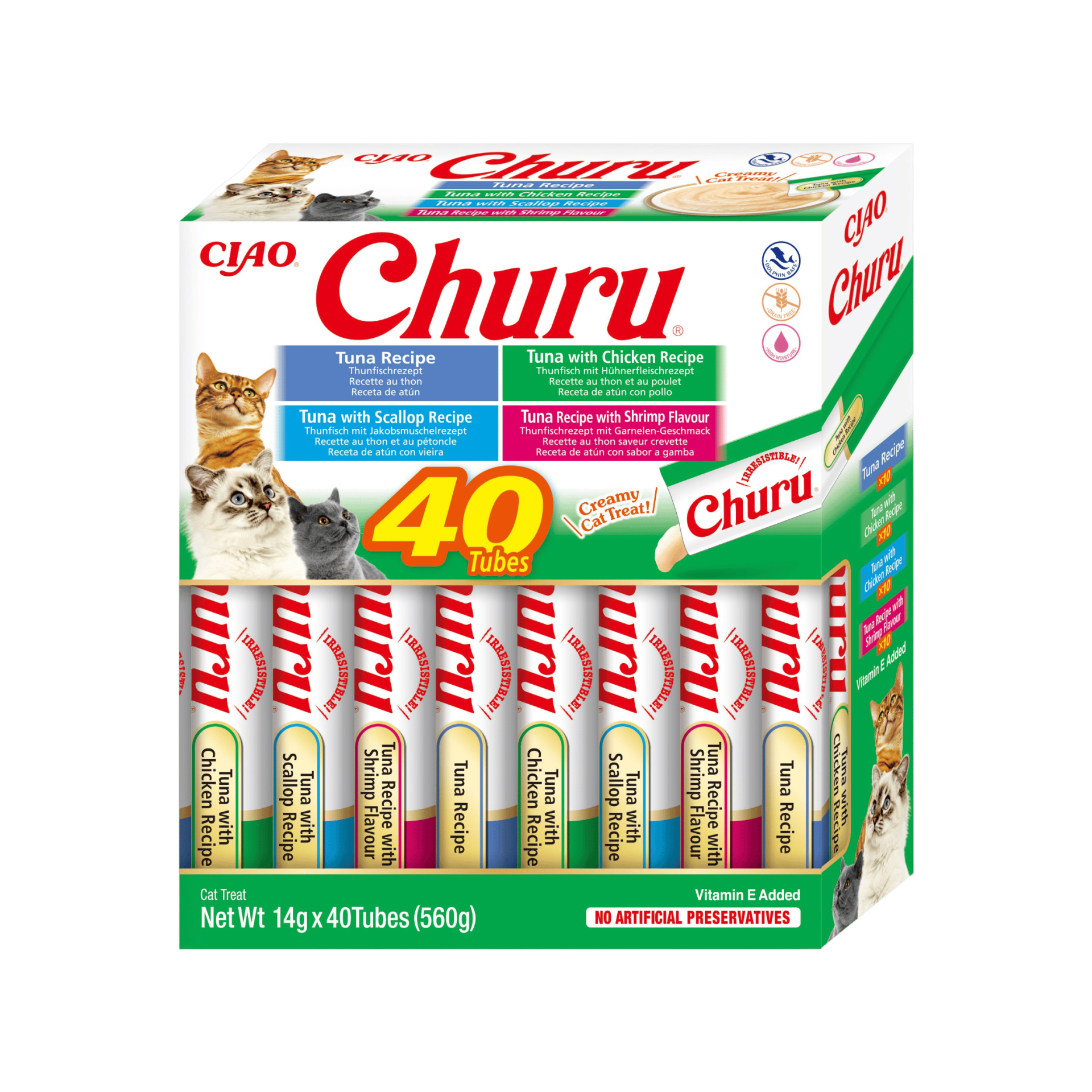 Churu Cat BOX Tuna Seafood Variety 40x14g
