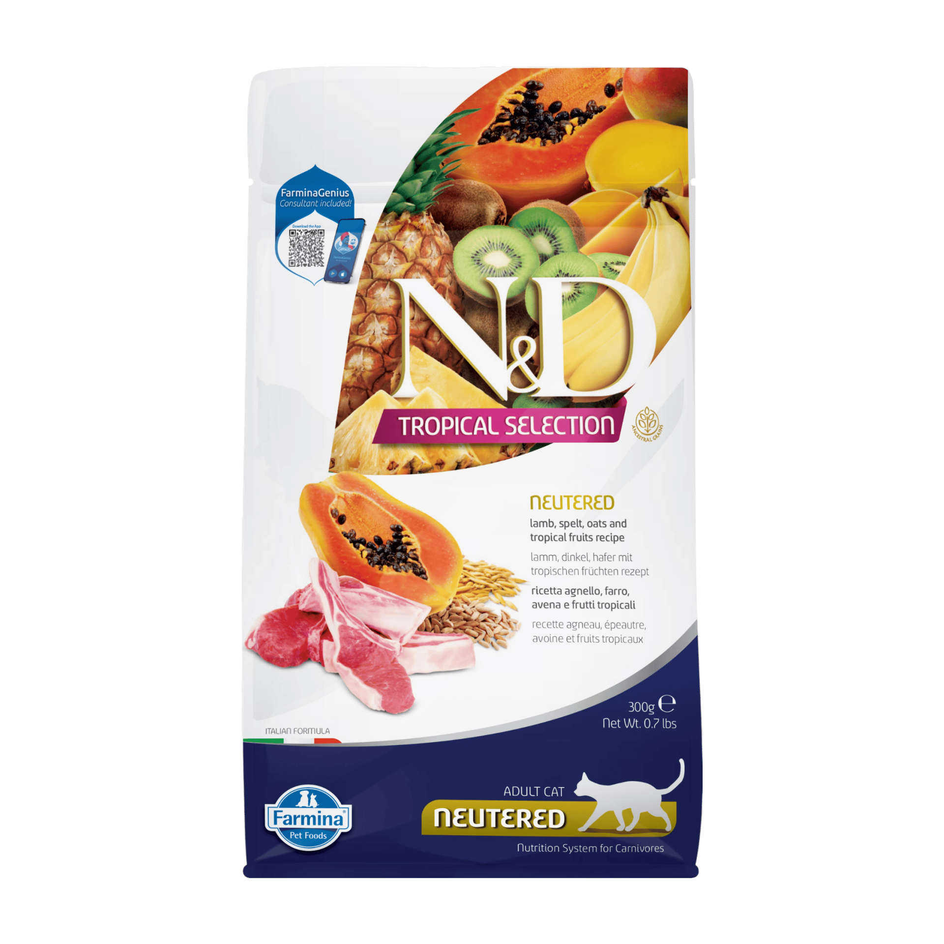 N&D TROPICAL SELECTION CAT Lamb Neutered 300g
