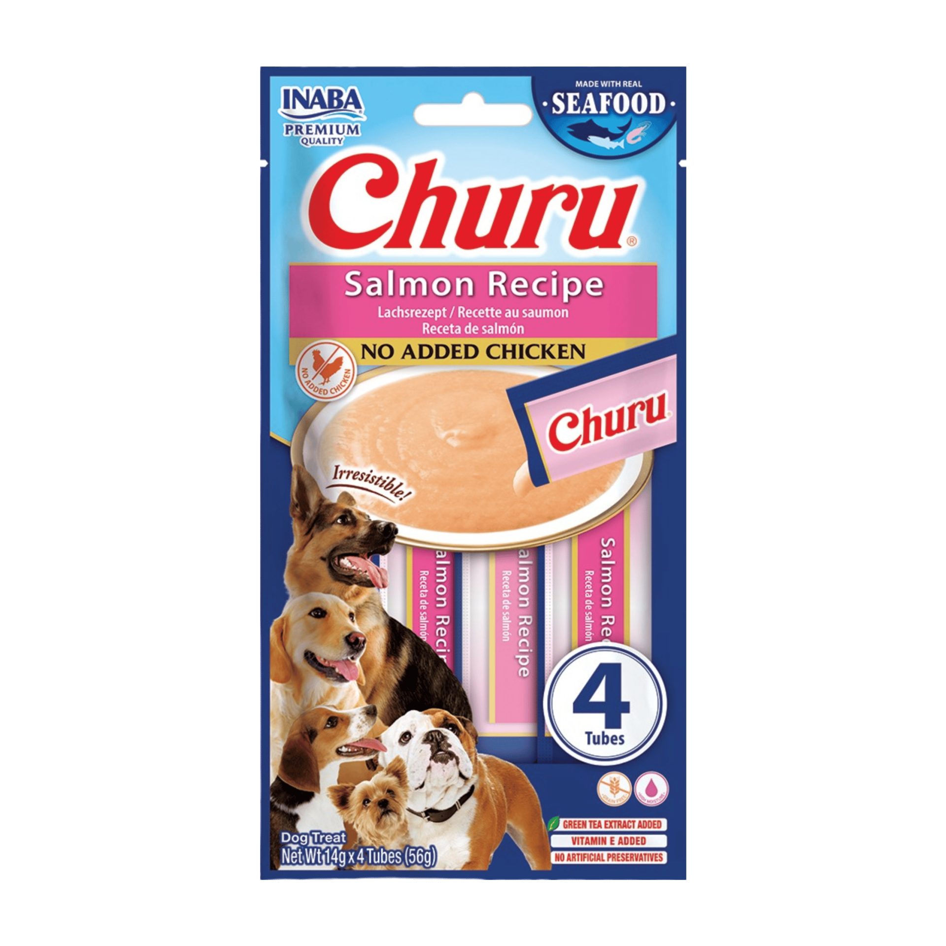Churu Dog Fish Salmon Recipe 4x14g