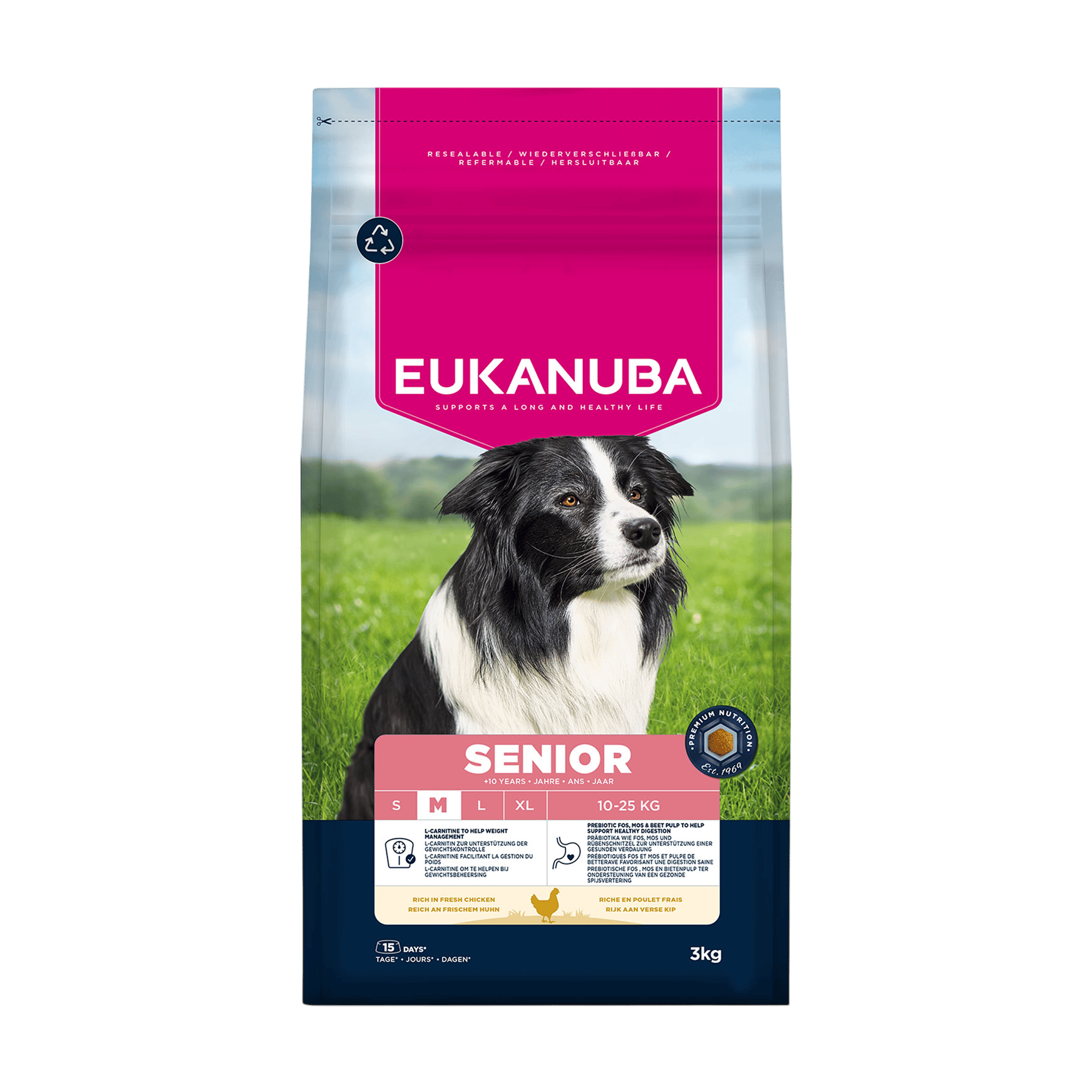 Eukanuba Dog Senior Medium rich in fresh Chicken 3kg