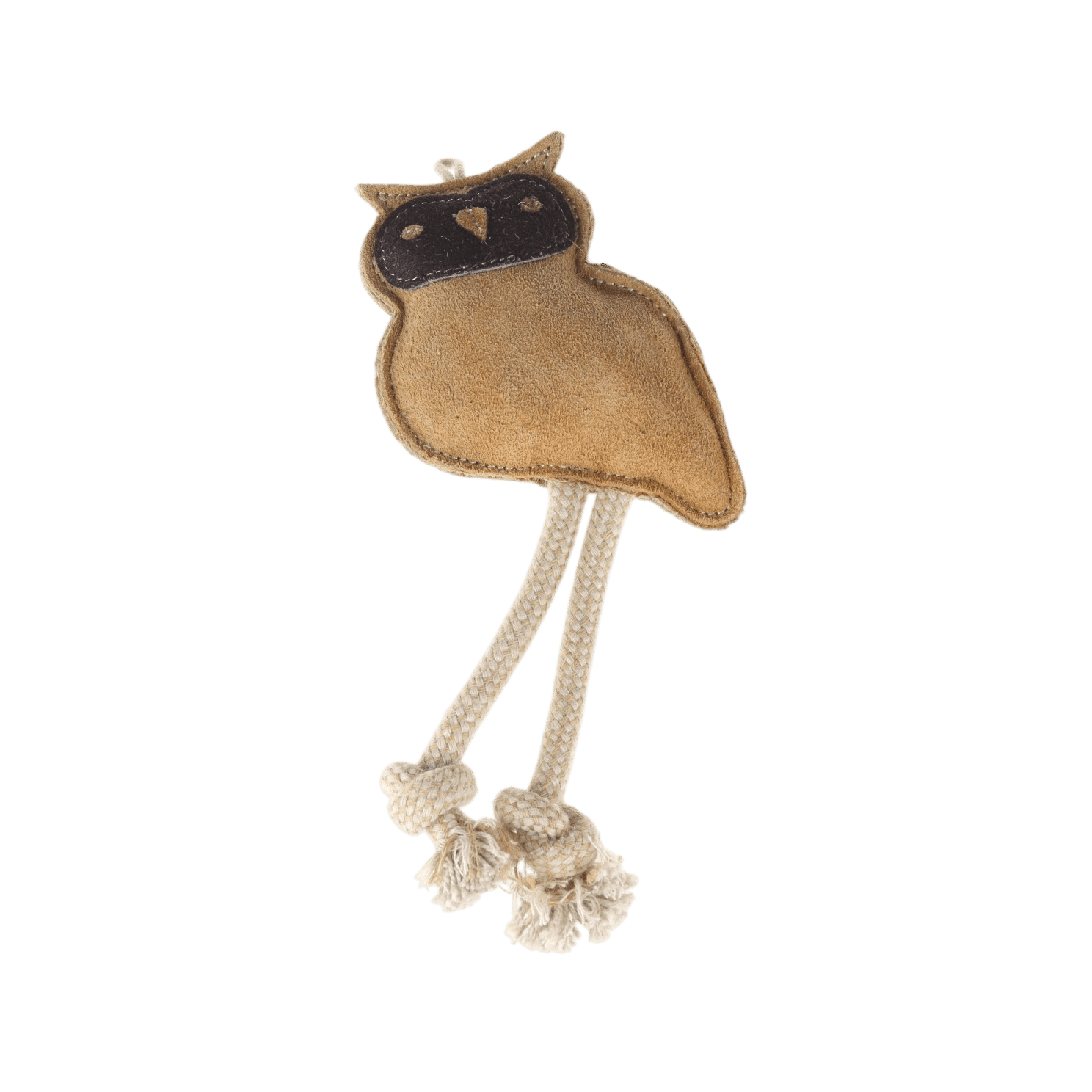 Hračka pes animALL Sova s provazy kůže, natural 28cm
