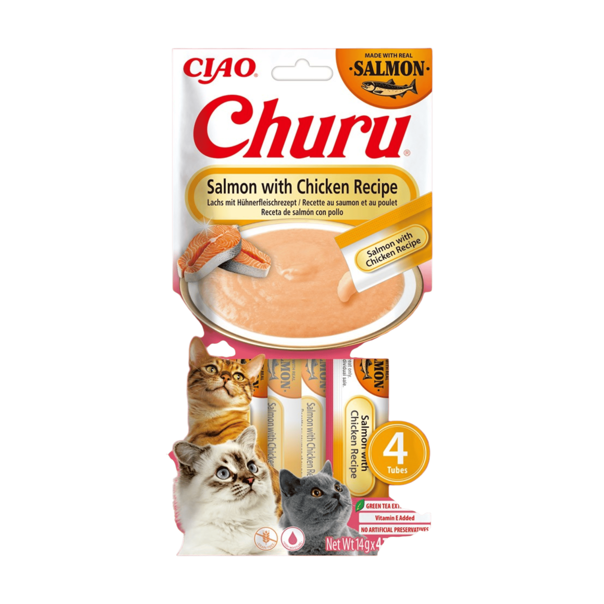 Churu Cat Salmon with Chicken Recipe 4x14g