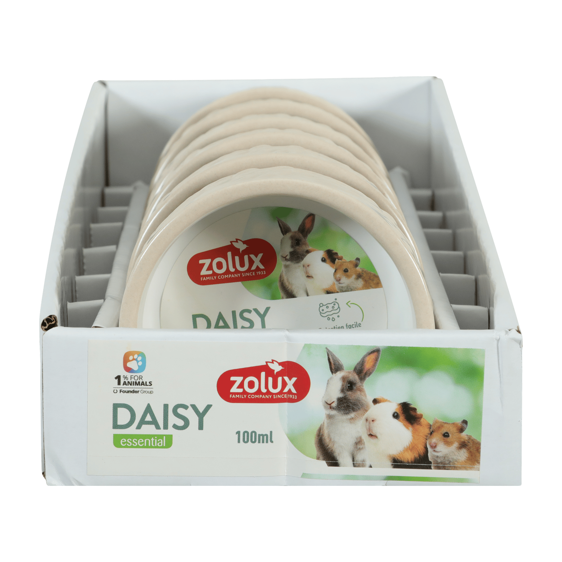 Miska keramická DAISY hlodavec 100ml béžová Zolux