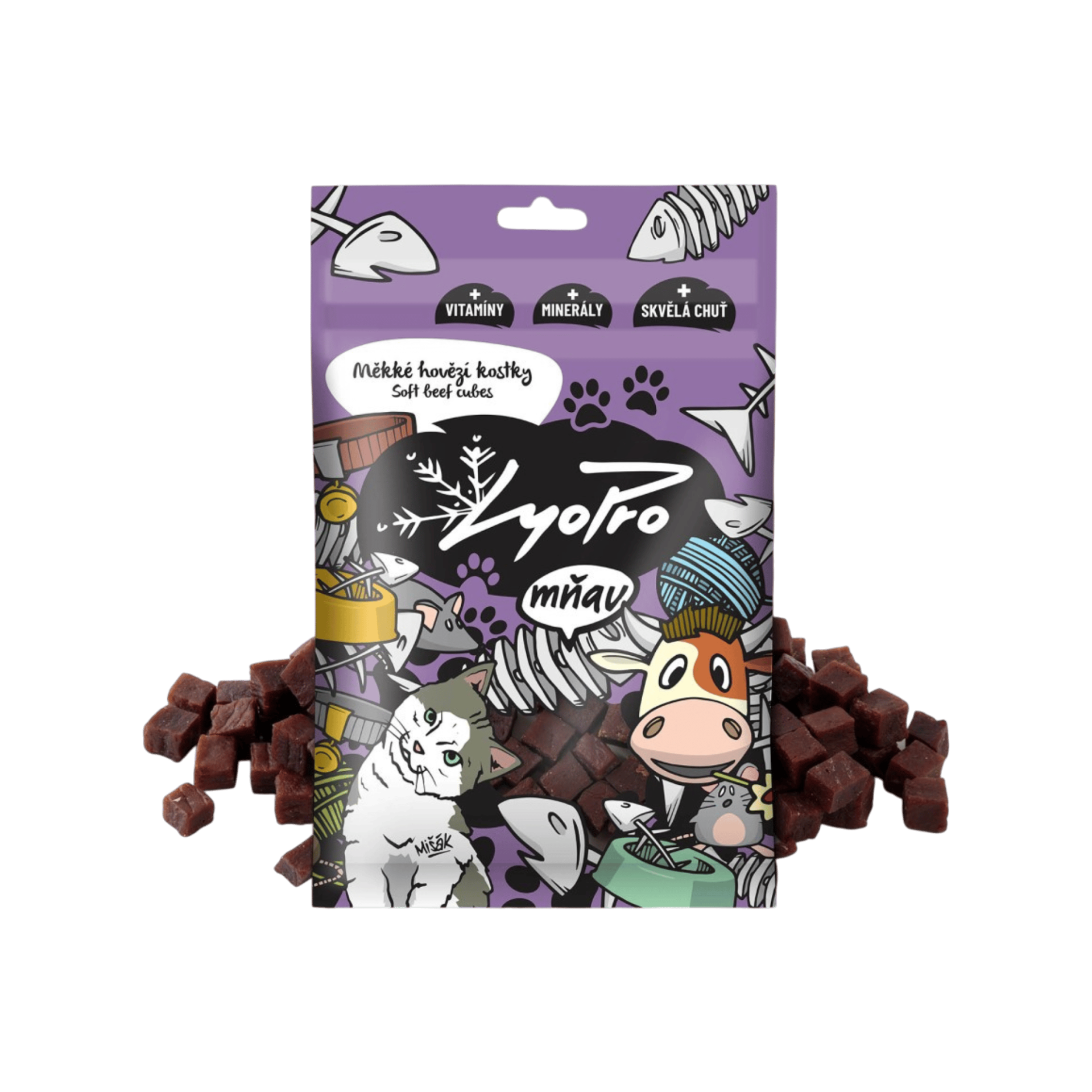 Lyopro CAT poch. sušené Měkké hovězí kostky 70g