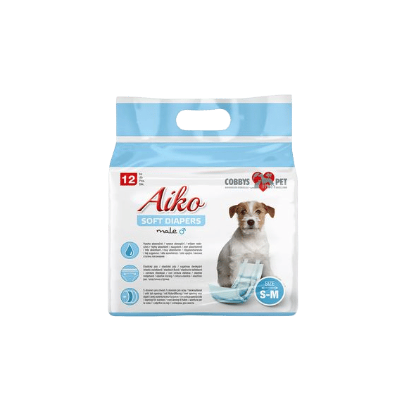 Plenky pro psy Aiko Soft Diapers S-M/30-46cm 12ks