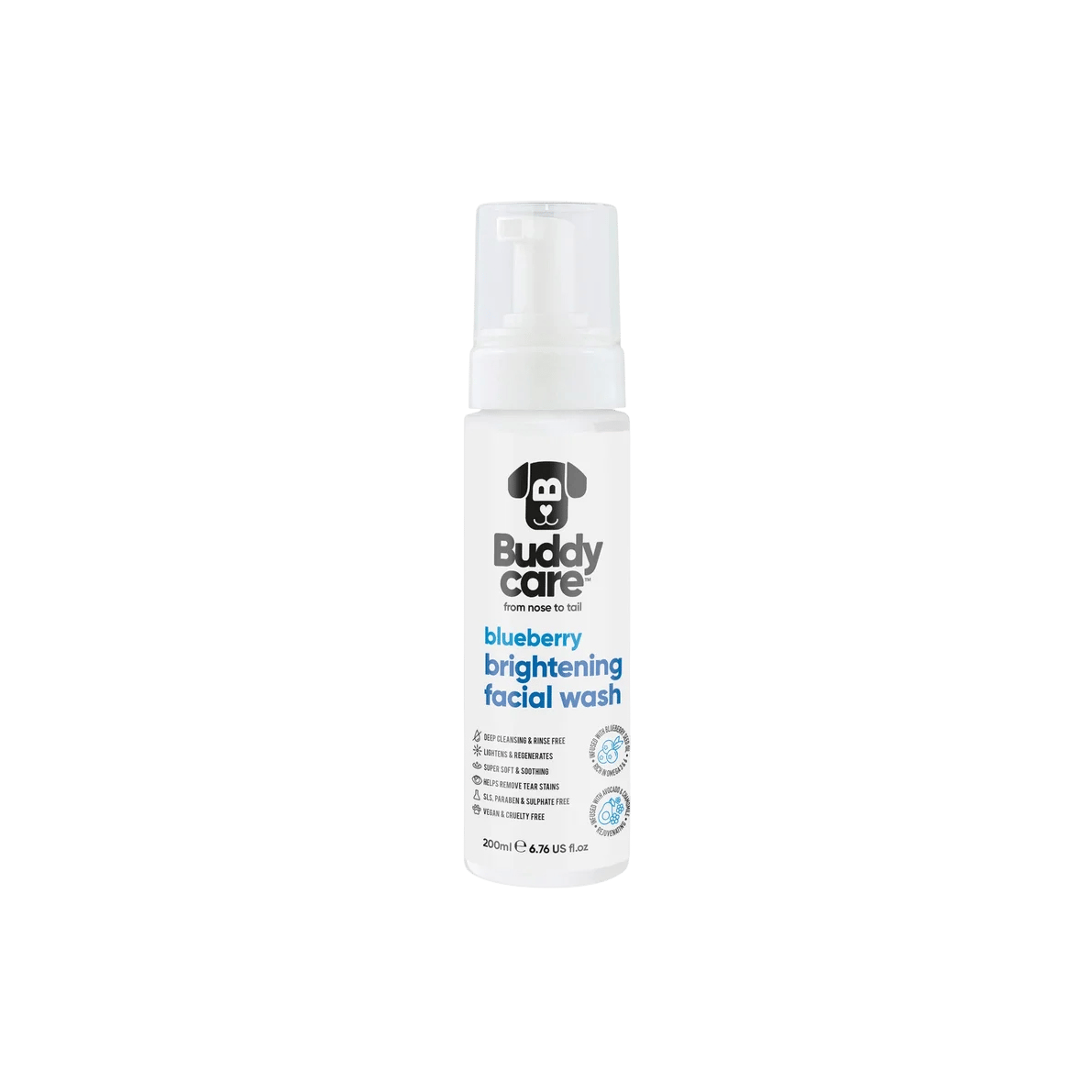 Čistící gel na obličej pro psy Blueberry 200ml