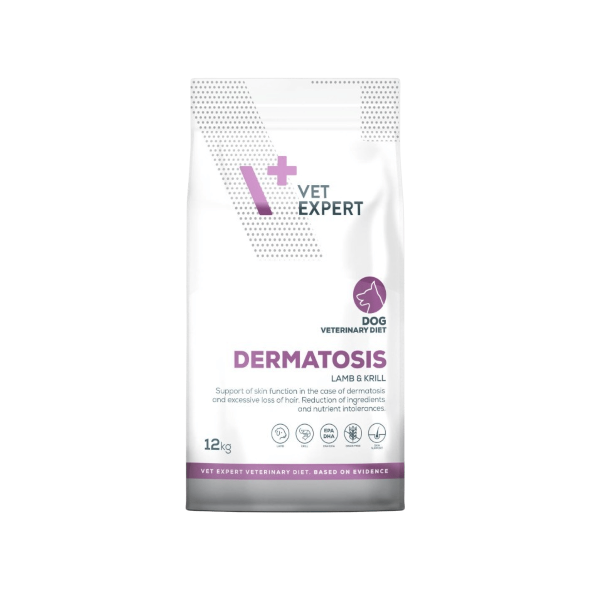 VetExpert VD 4T Dermatosis Dog Lamb&Krill 12kg