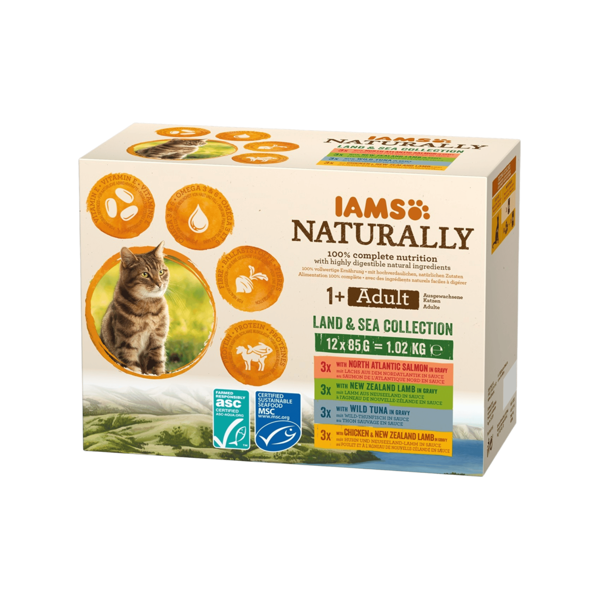 Iams Cat Adult mix masa v omáčce pack 12x85g