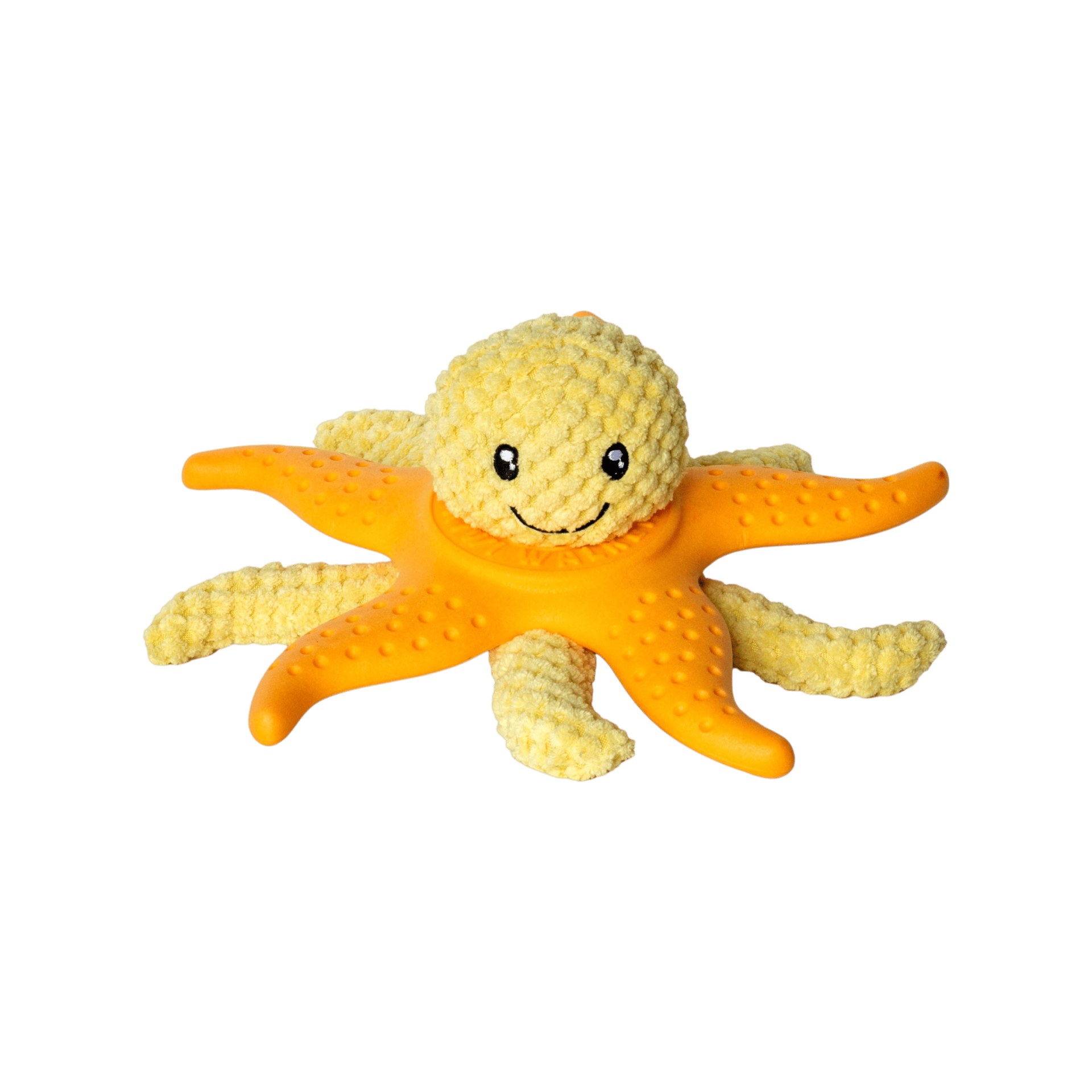 Hračka pes OCTOPUS & STARFISH plyš,TPR oranž.27cm Kiwi