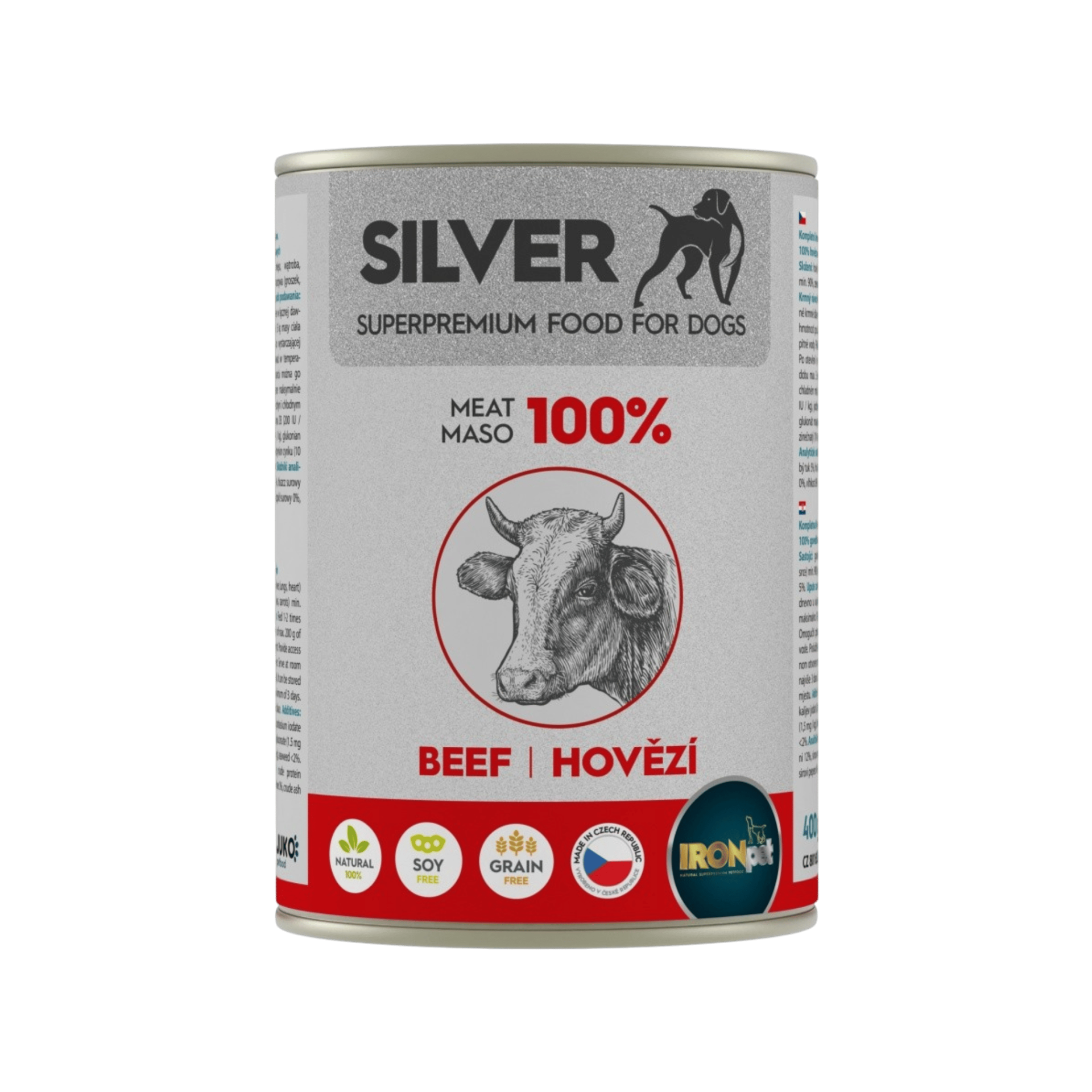 IRONpet Silver Dog Beef konzerva 400g