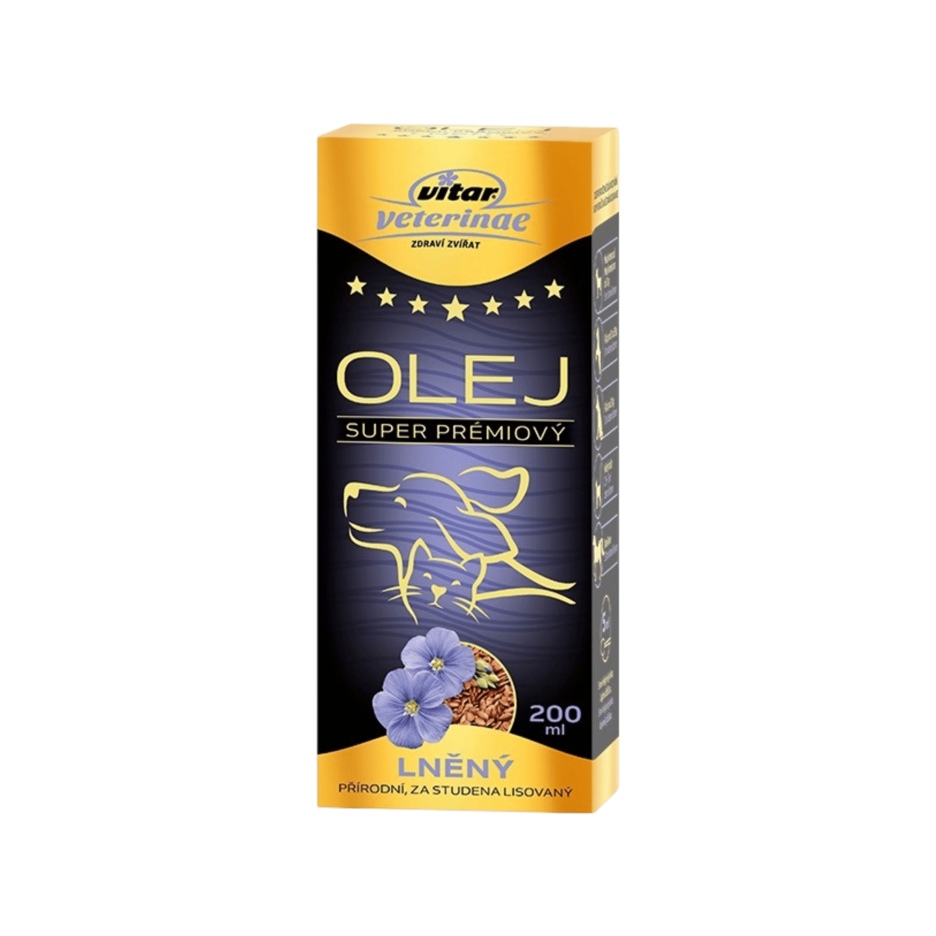 VITAR Veterinae Lněný olej 200ml