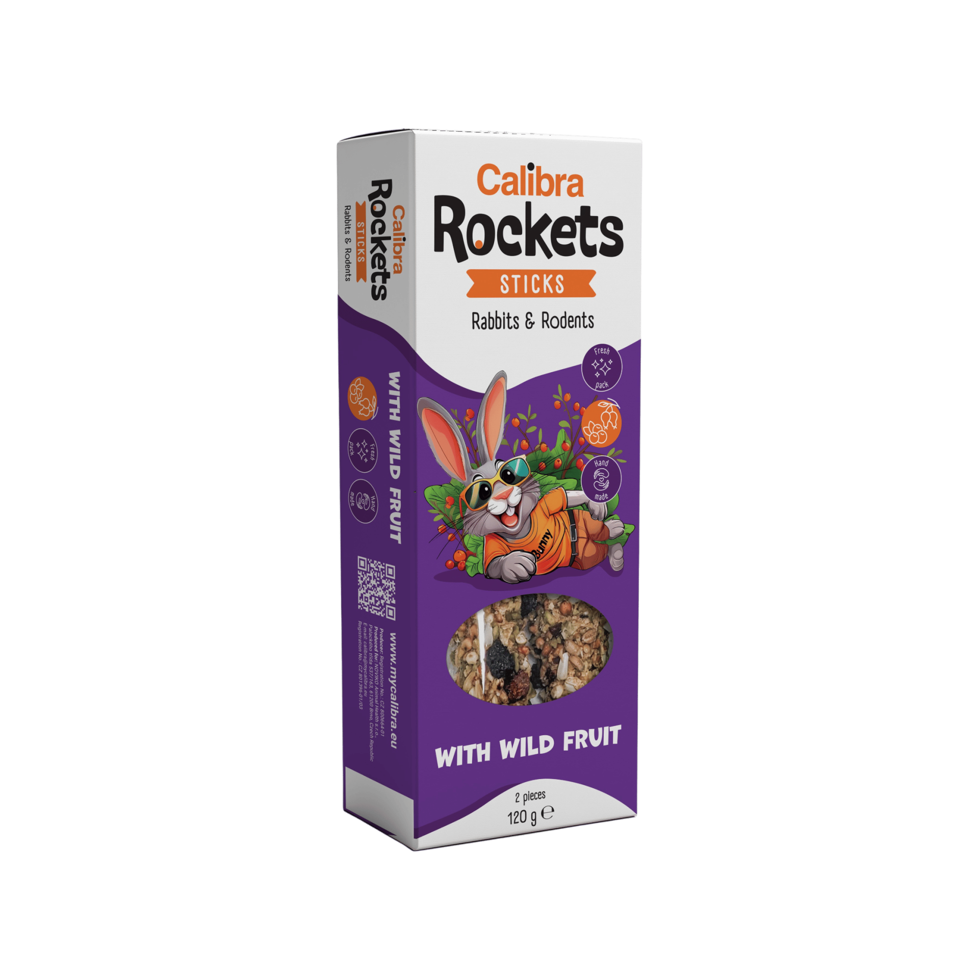 Calibra Rockets Sticks Rabbits&Rodents Wild fruit 120g