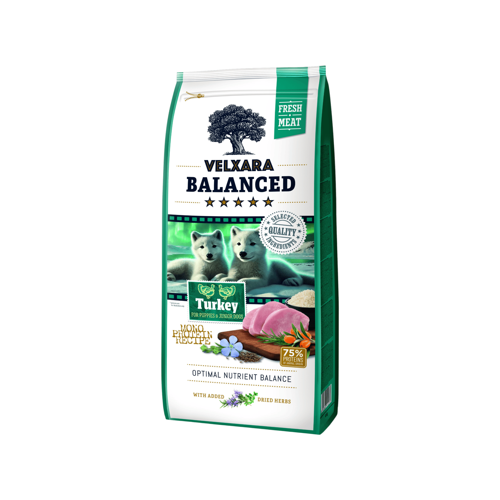 Velxara Balanced FM Dog Puppy&Junior Mon.Turk&Rice12kg