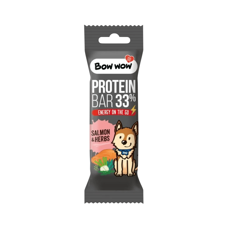 Bow wow poch. Proteinová tyčinka Losos&Bylinky 32g