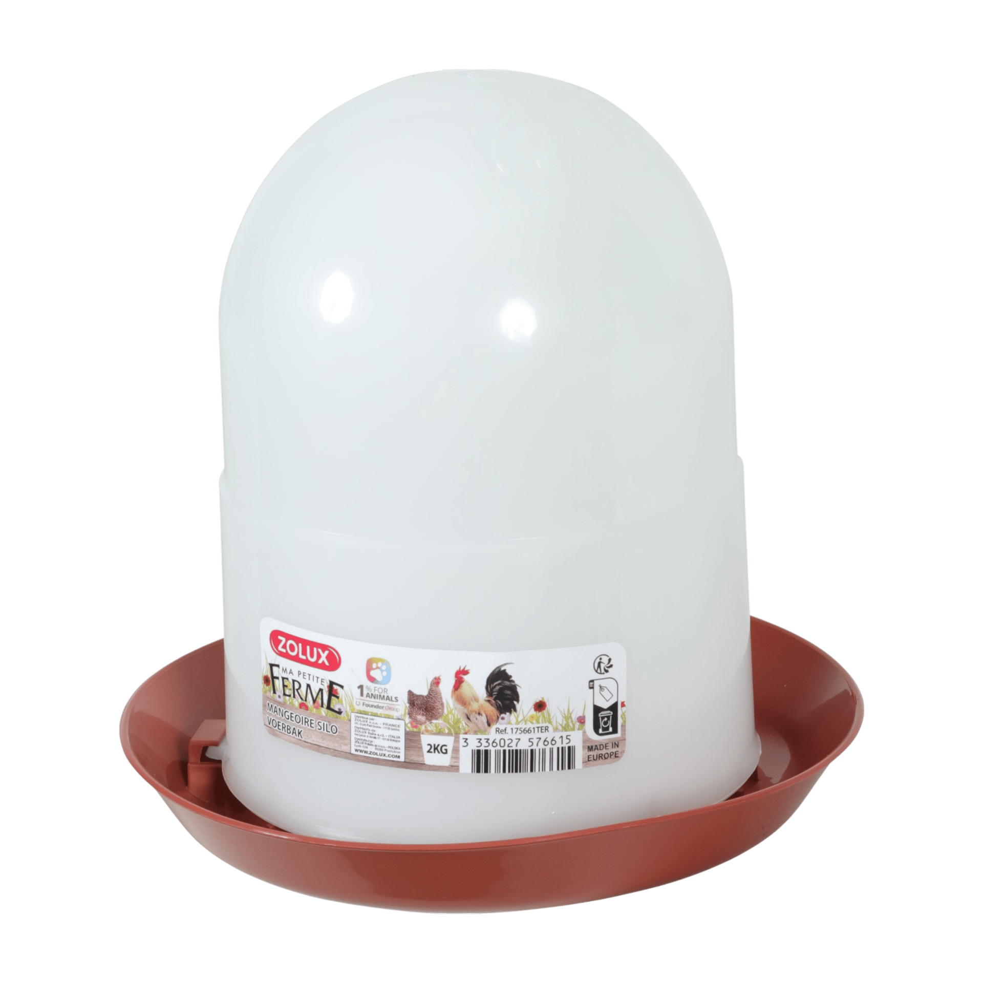 Krmítko pro drůbež SILO 2kg červená Zolux