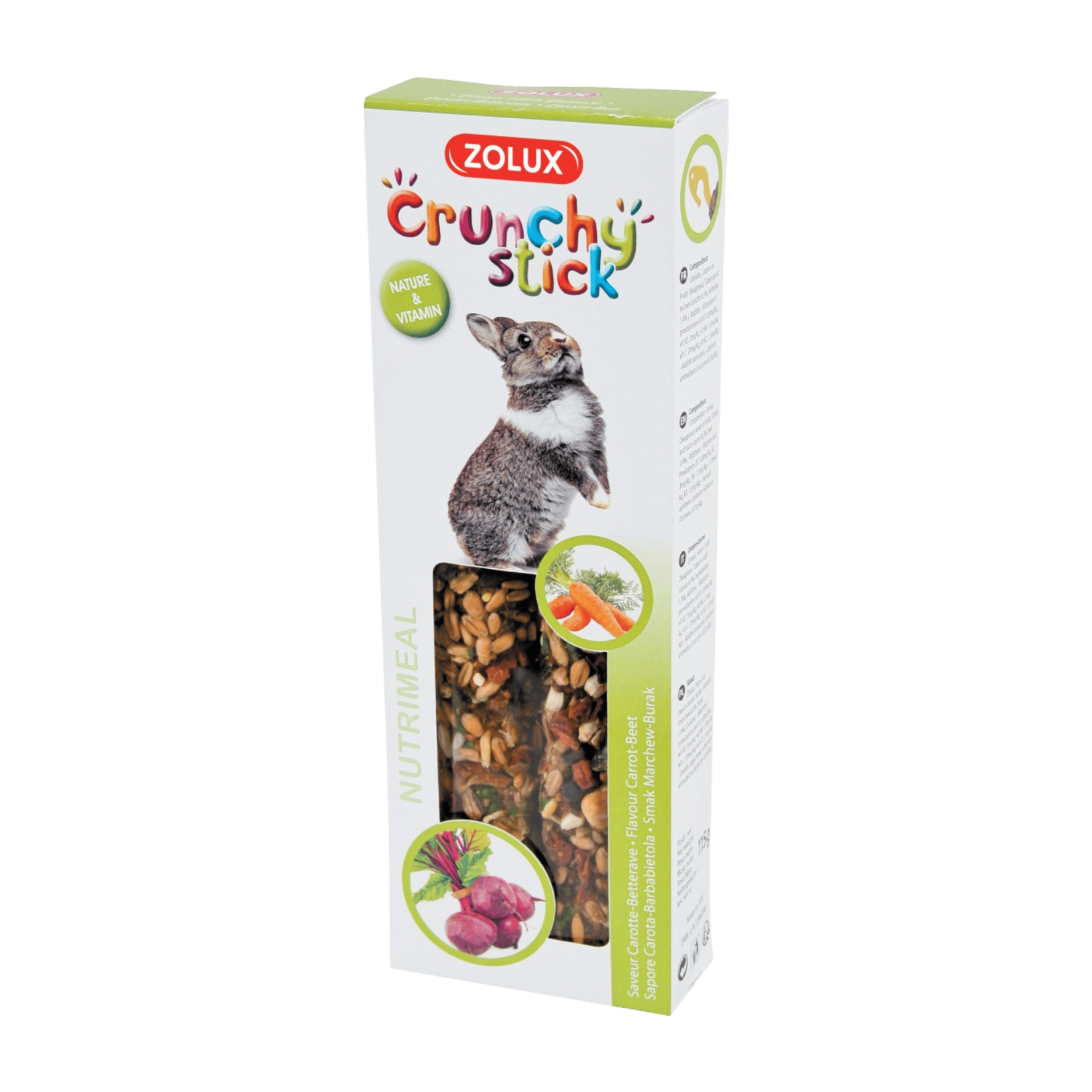 Pochoutka CRUNCHY STICK mrkev/řepa pro králíky Zolux