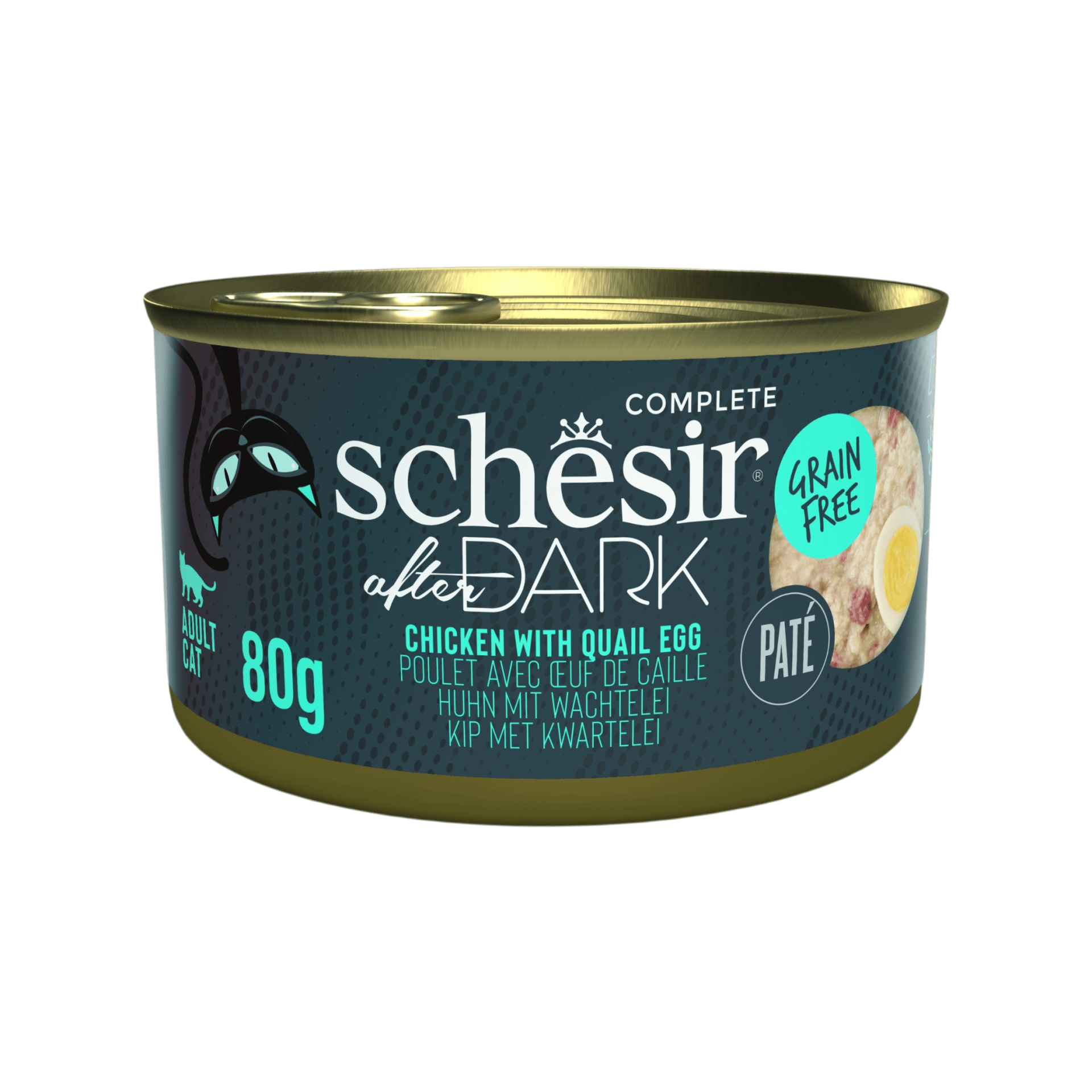 Schesir Cat konz. After Dark Paté kuře/vejce 80g