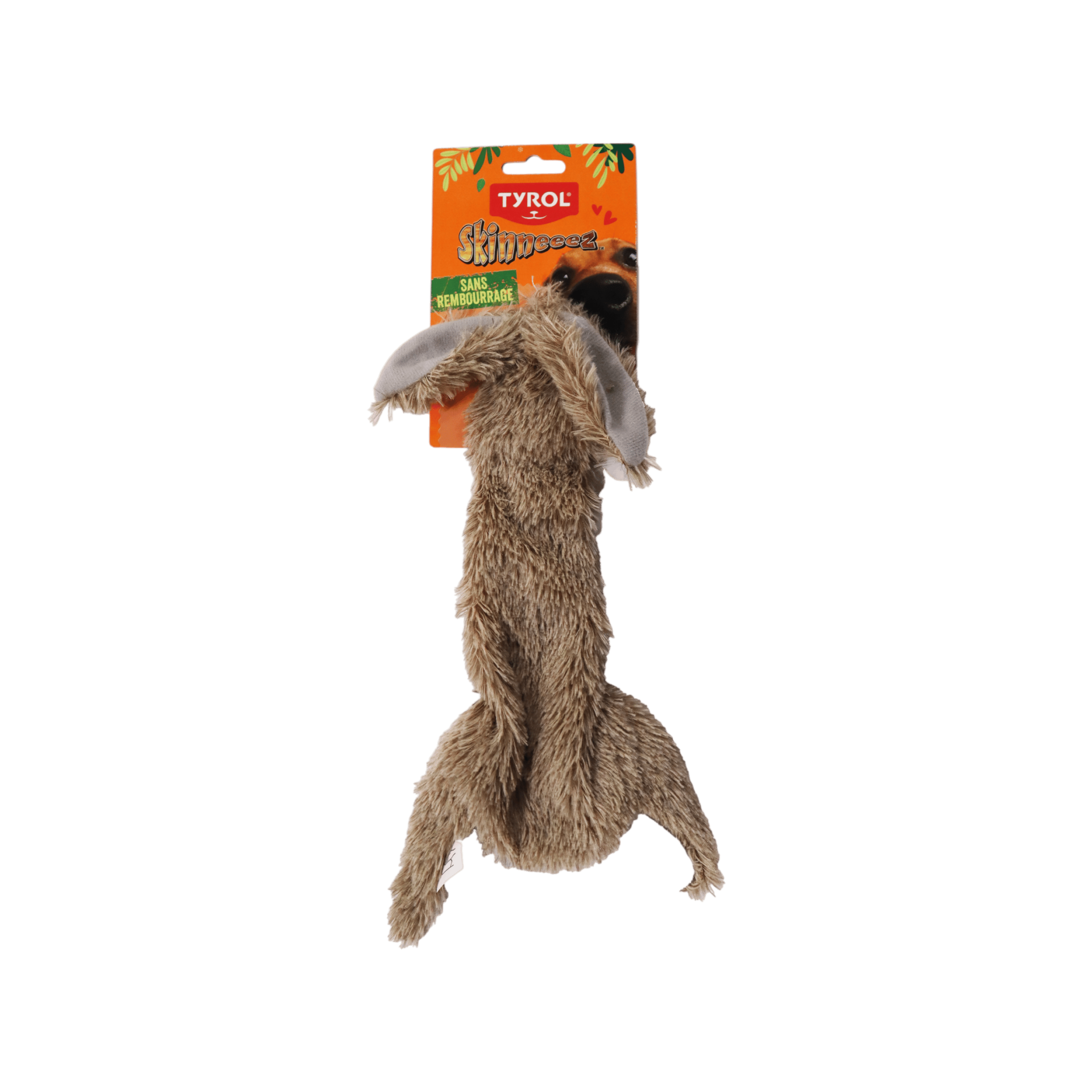Hračka pes Zajíc pískací 38cm Skinneeez
