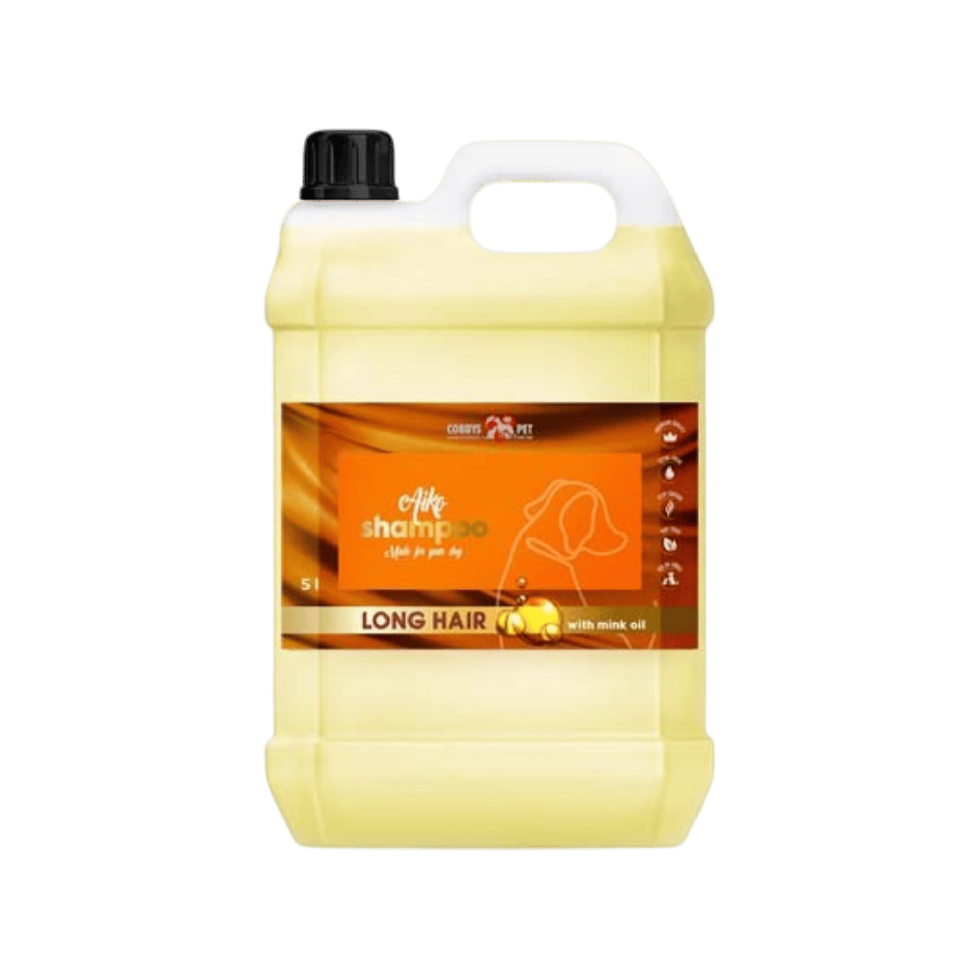 Šampon Aiko pro dlouhosrsté psy s norkovým olejem 5l