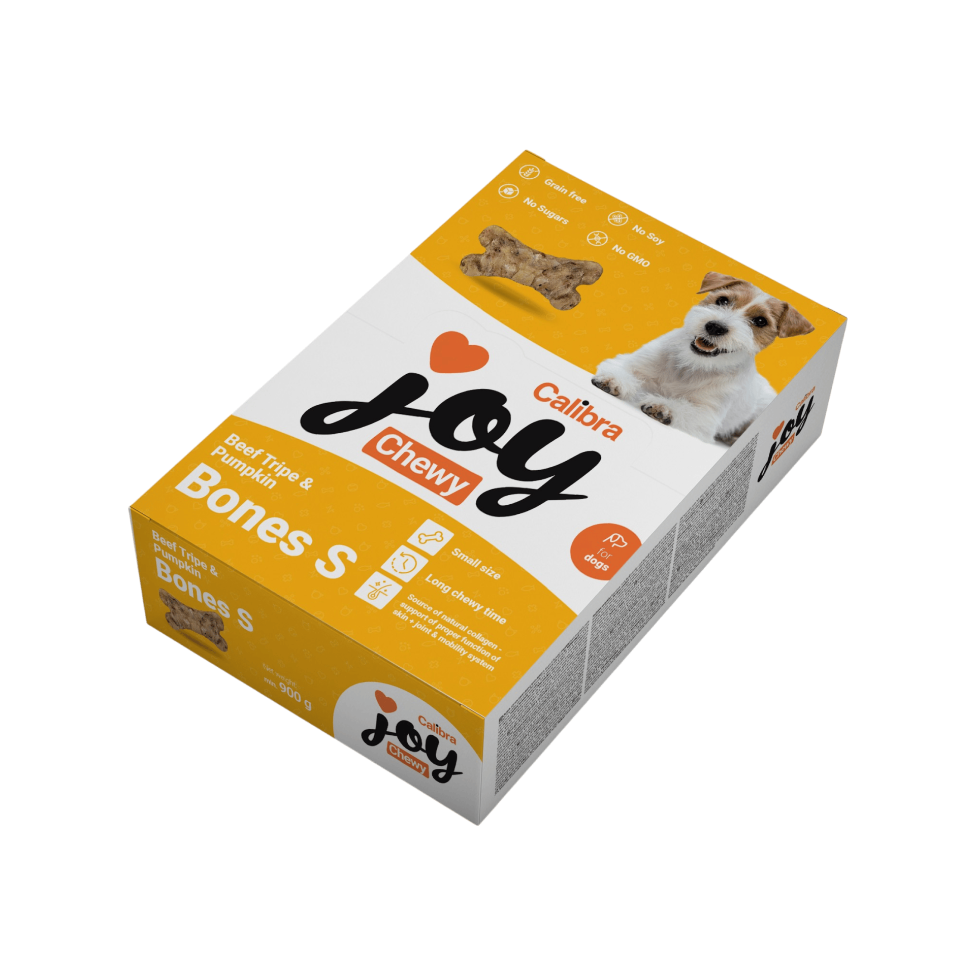 Calibra Joy Dog Chewy Beef Tripe & Pumpk. Bones S 900g