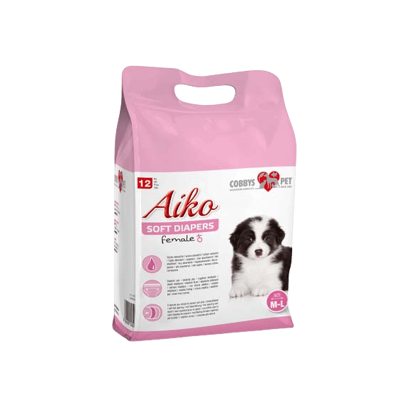 Plenky pro feny Aiko Soft Diapers M-L/36x52cm 12ks