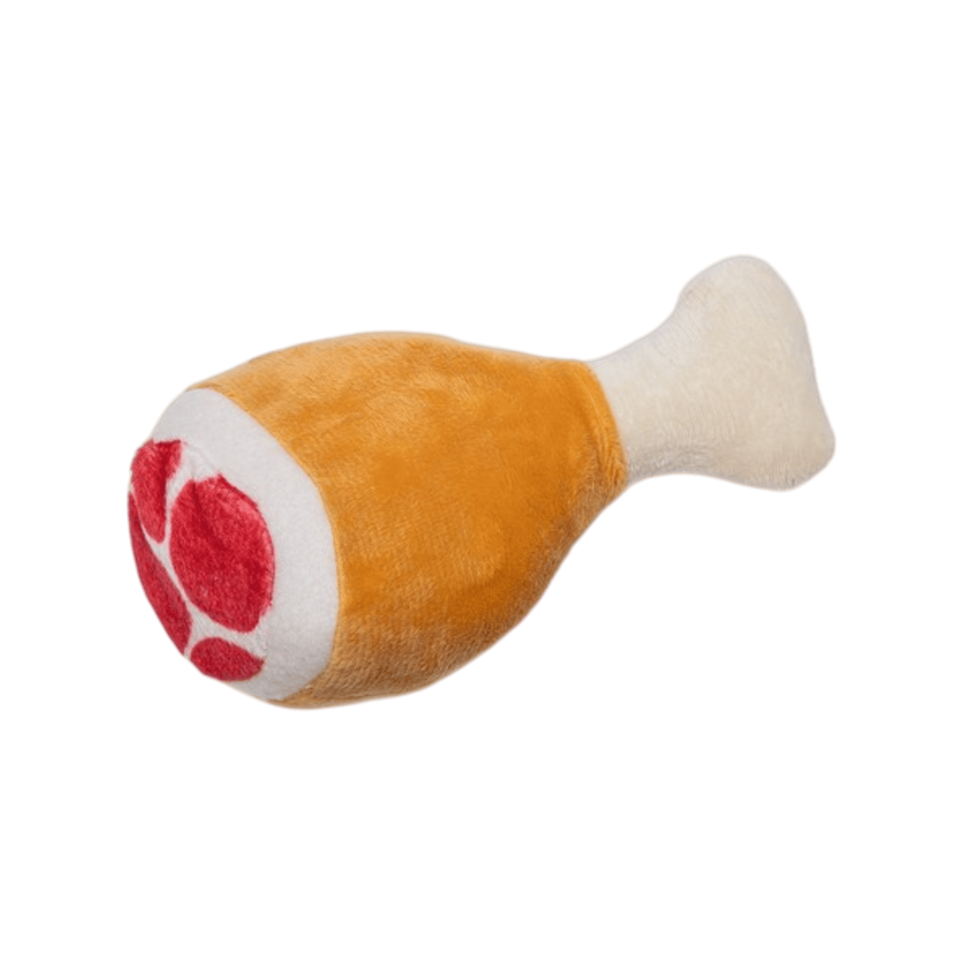 Hračka pes Kuřecí stehno pískací 14cm plyš KAR