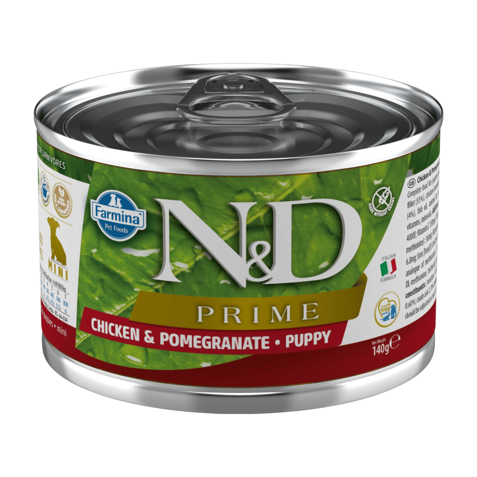 N&D DOG PRIME Puppy Chicken & Pomegranate Mini 140g