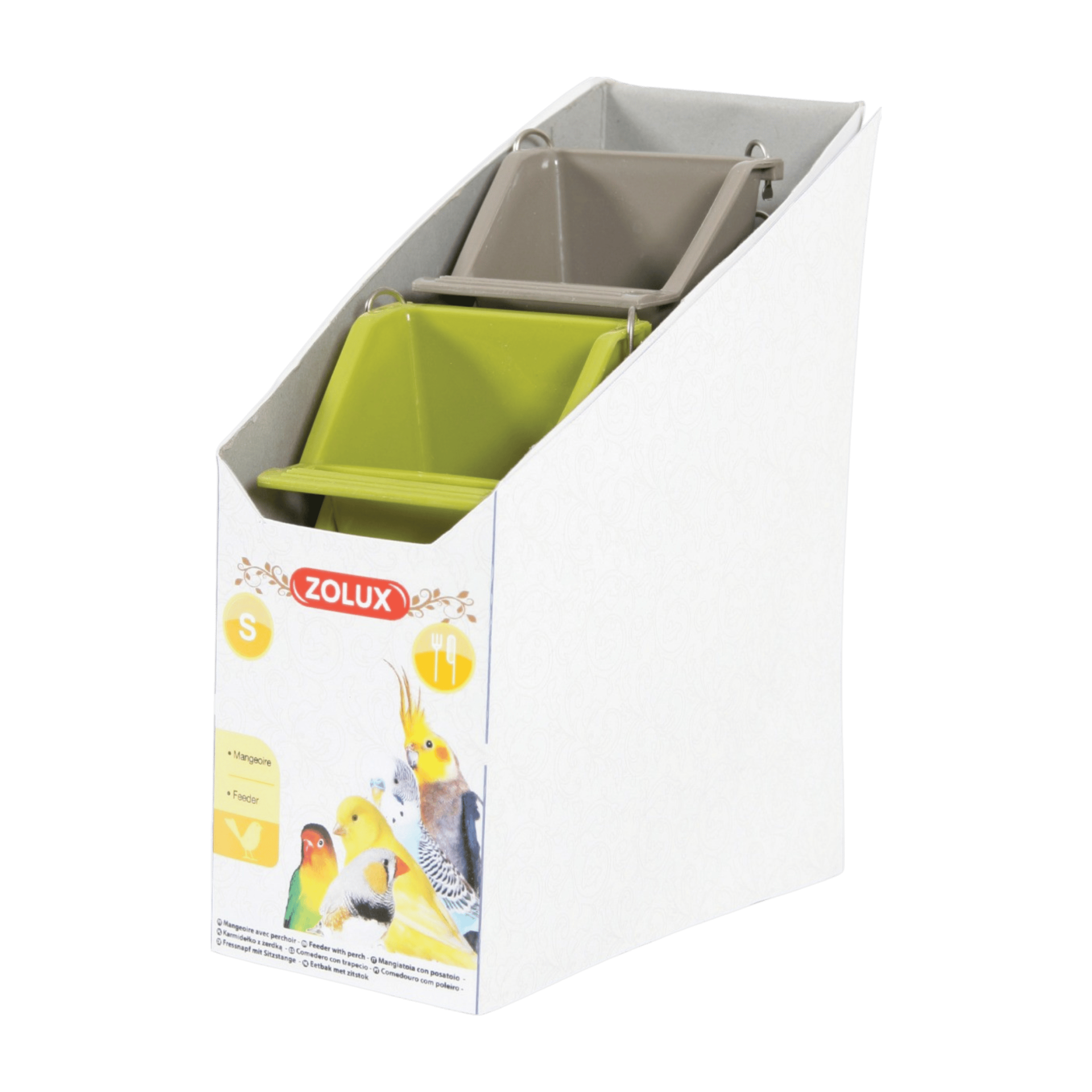 Krmítko pro ptáky do klece ARABESQUE plast S Zolux