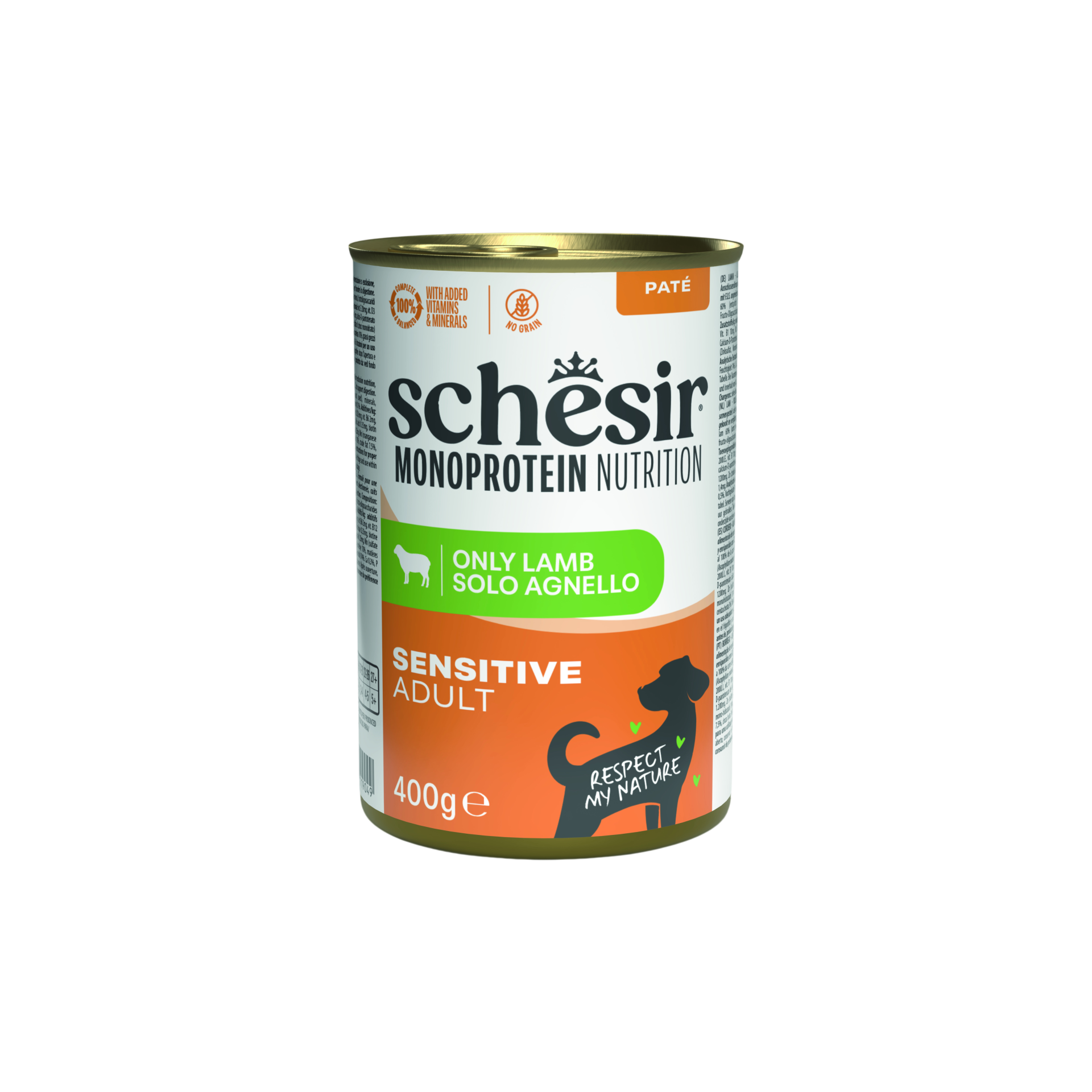 Schesir Dog konz.Monoprotein Jehněčí paté 400g