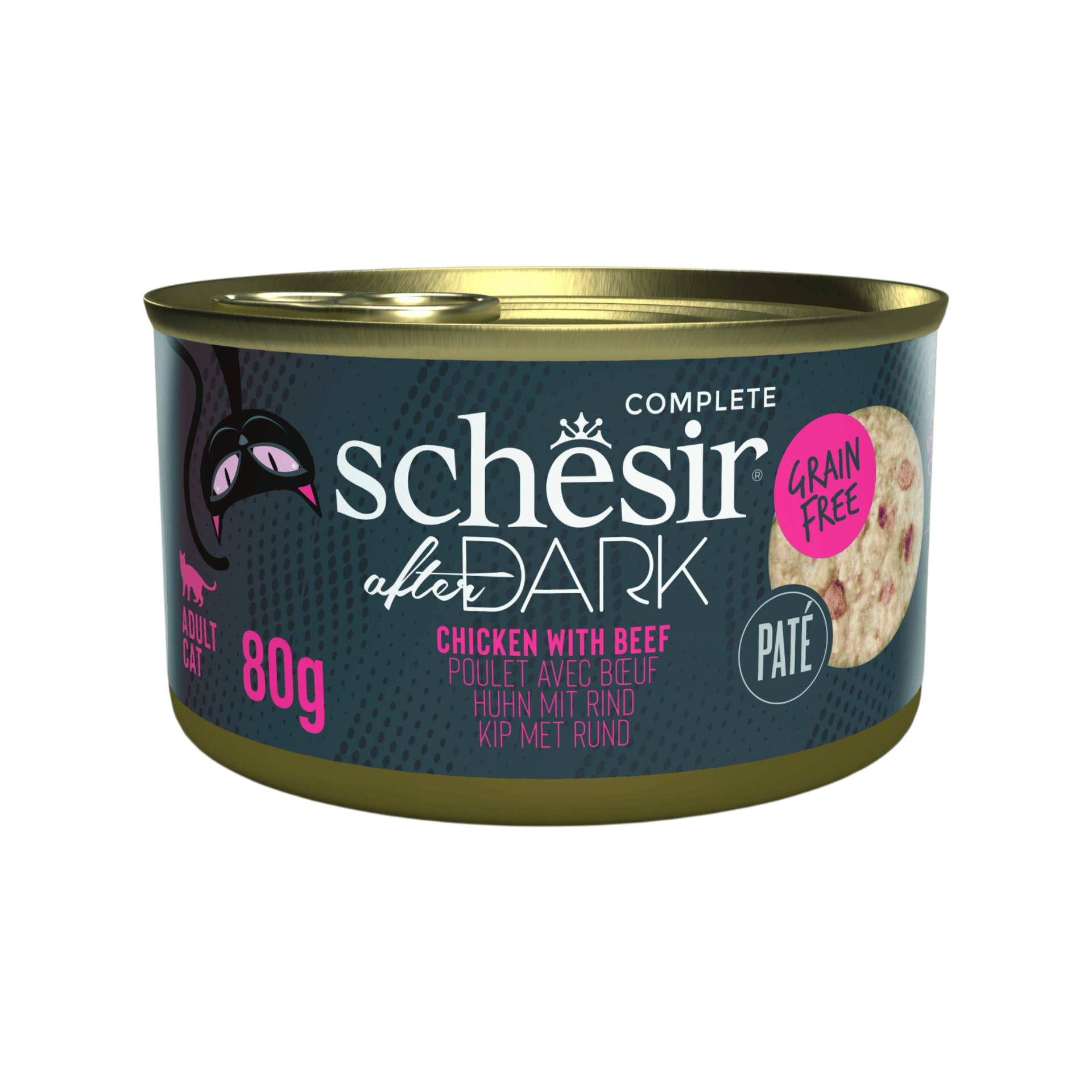 Schesir Cat konz. After Dark Paté kuře/hovězí 80g