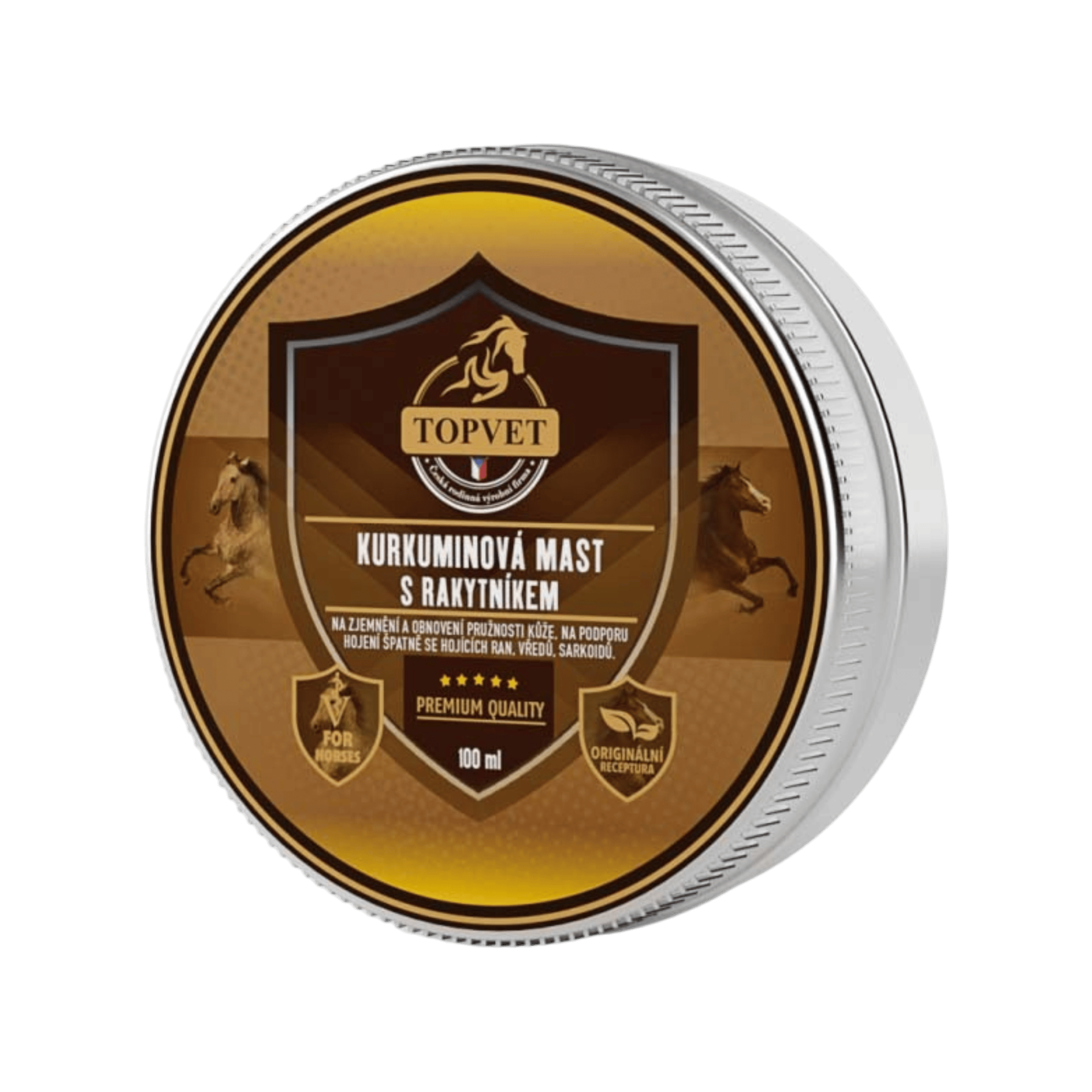 Kurkuminová mast s rakytníkem pro koně TOPVET 100ml