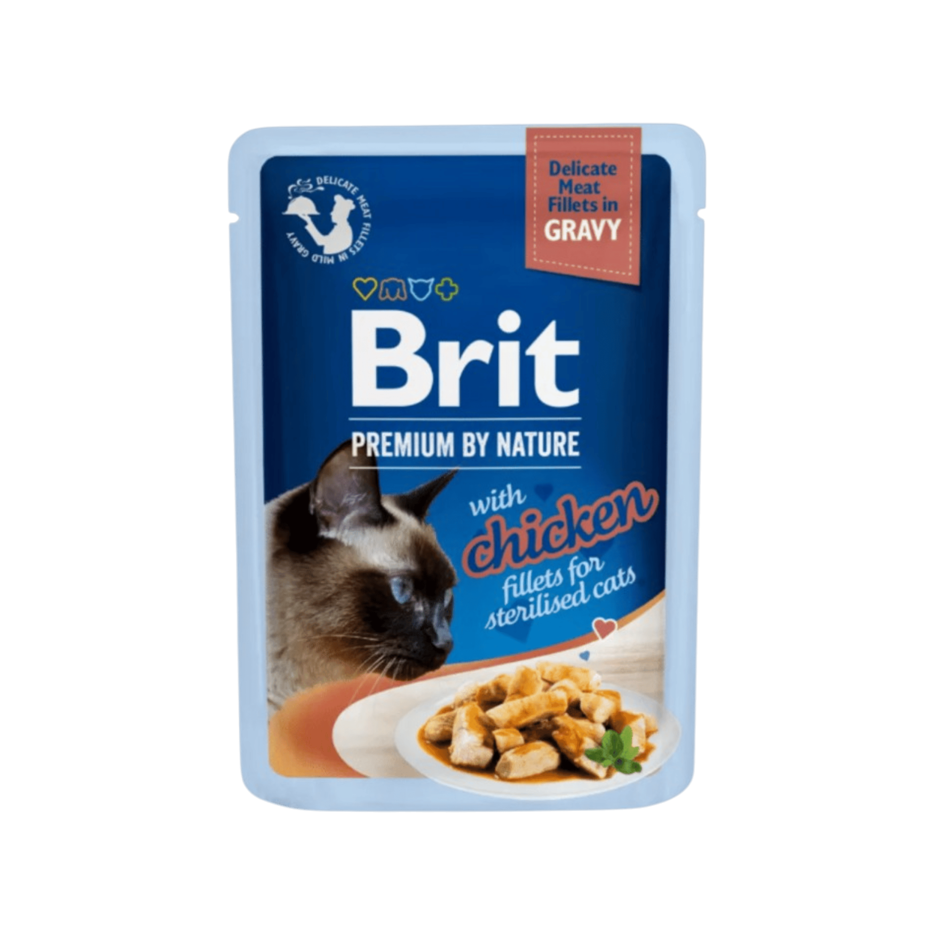 Brit Premium Cat D Fillets Gravy Chick Sterilised 85g