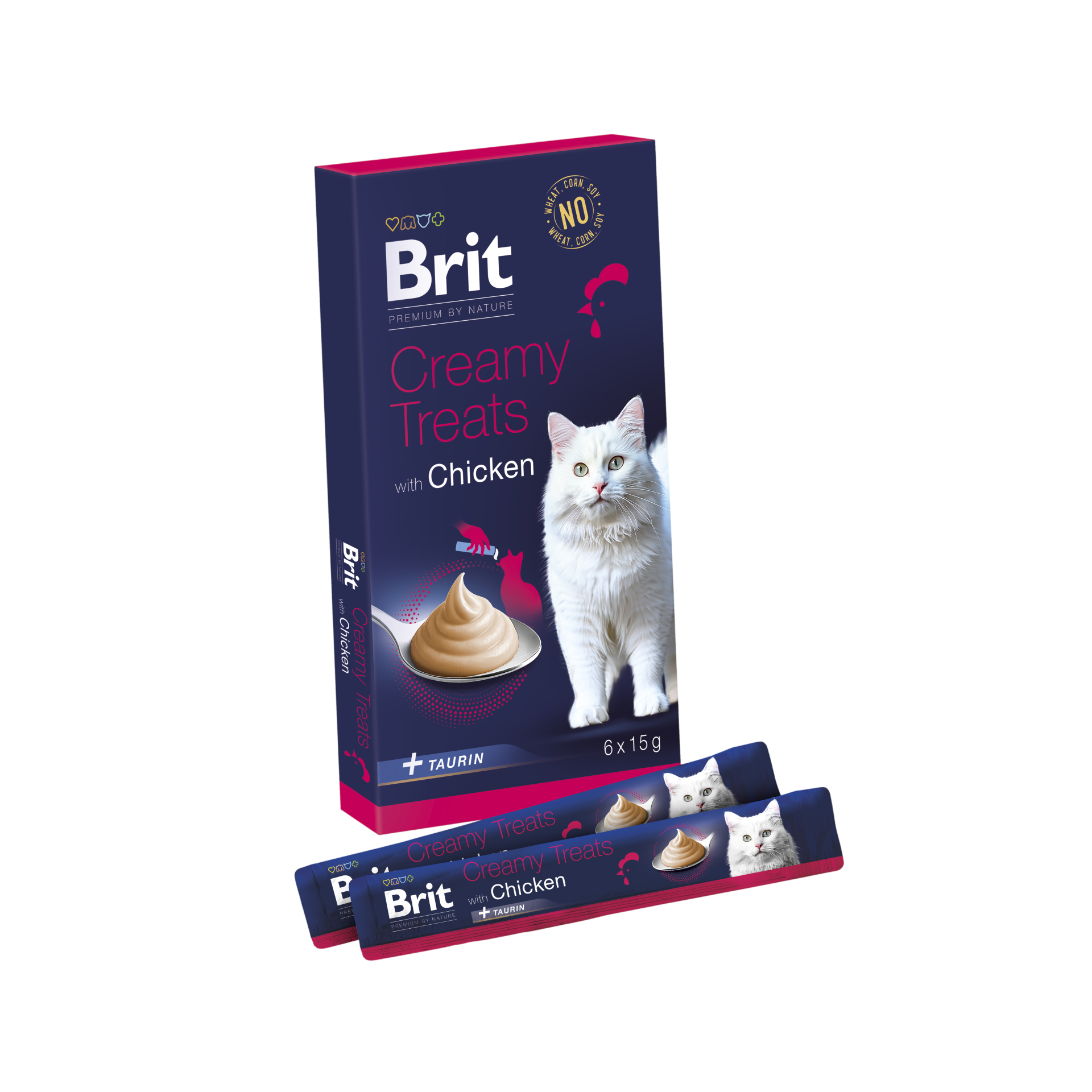 Brit Premium Cat by Nature Creamy Treats Chicken 6x15g
