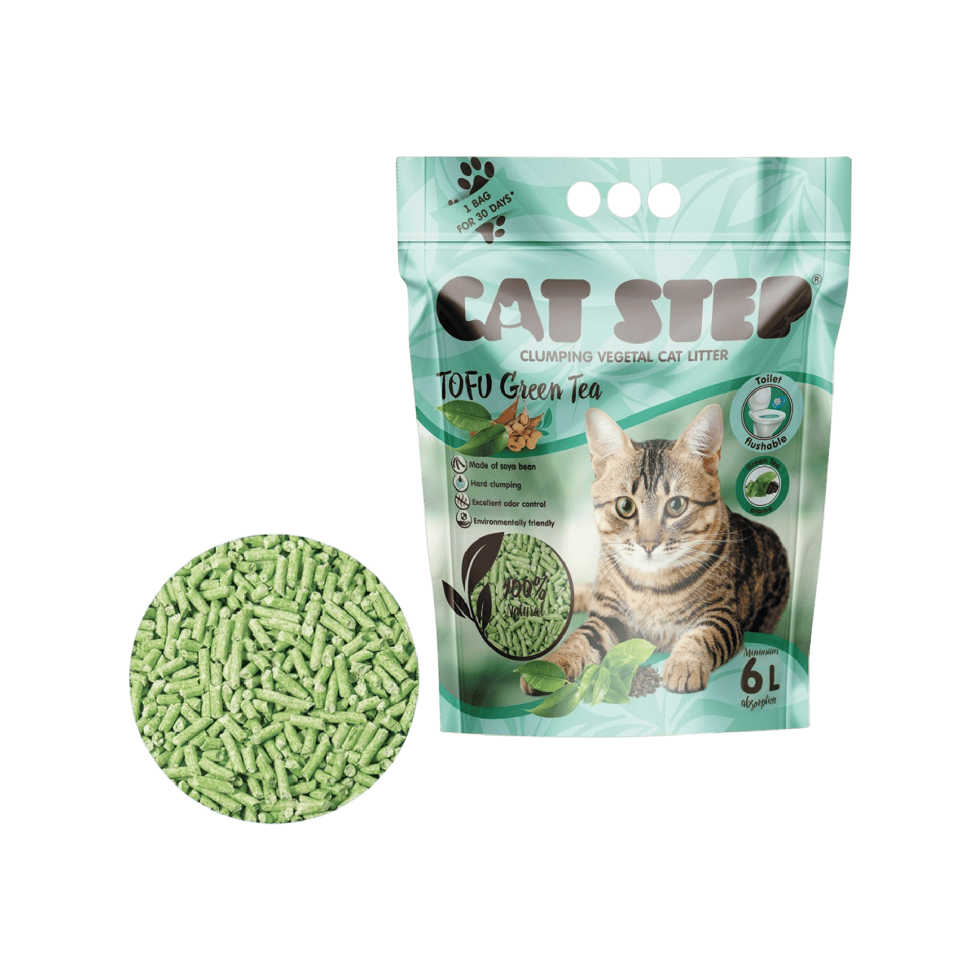 Podestýlka Cat Step Tofu Green Tea 2,7kg/6l