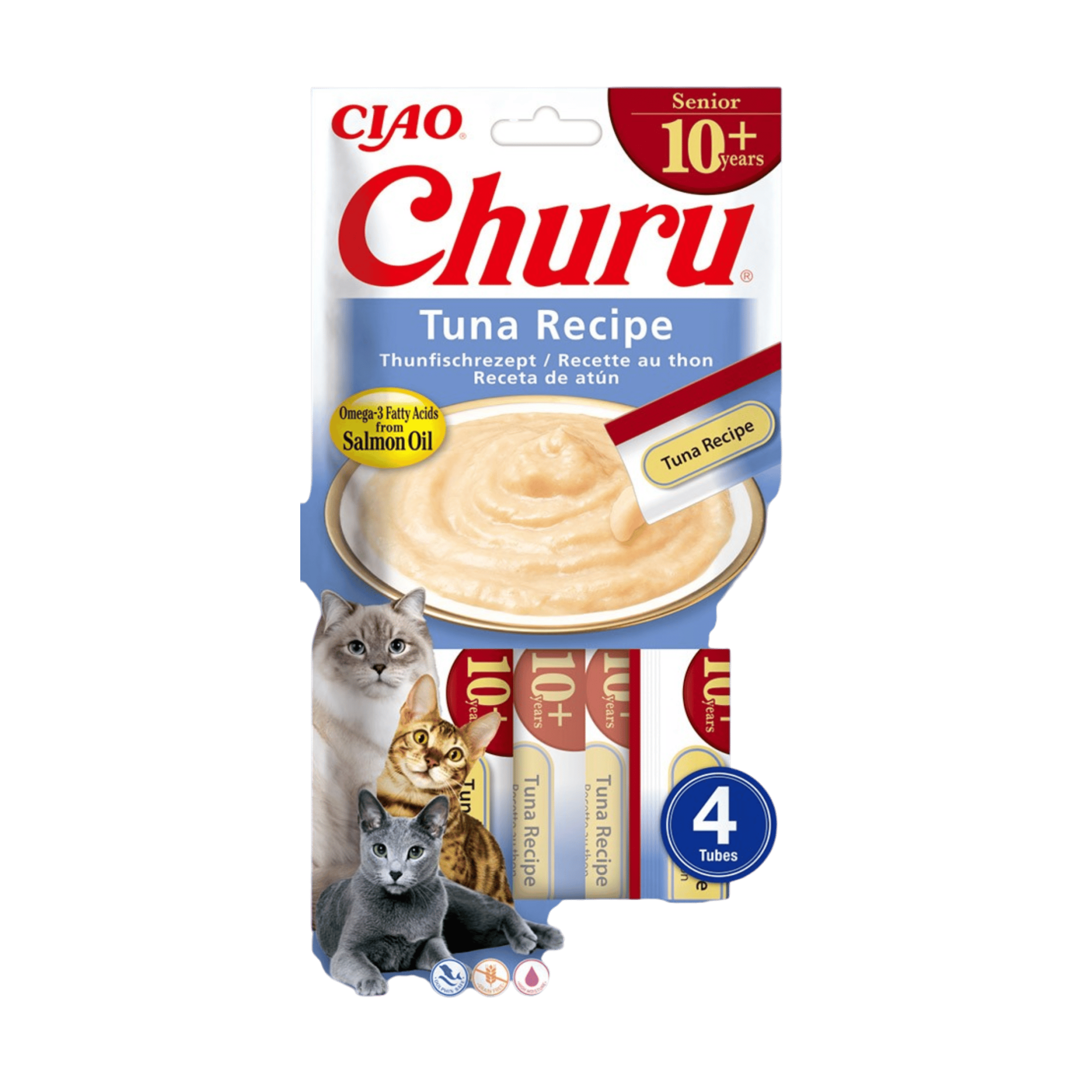 Churu Cat Senior 10+ Tuna Recipe 4x14g