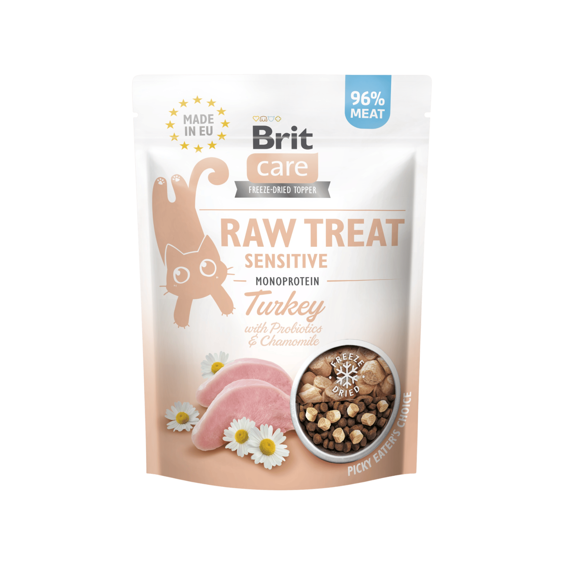 Brit Raw Treat Cat Sensitive, Turkey 40g