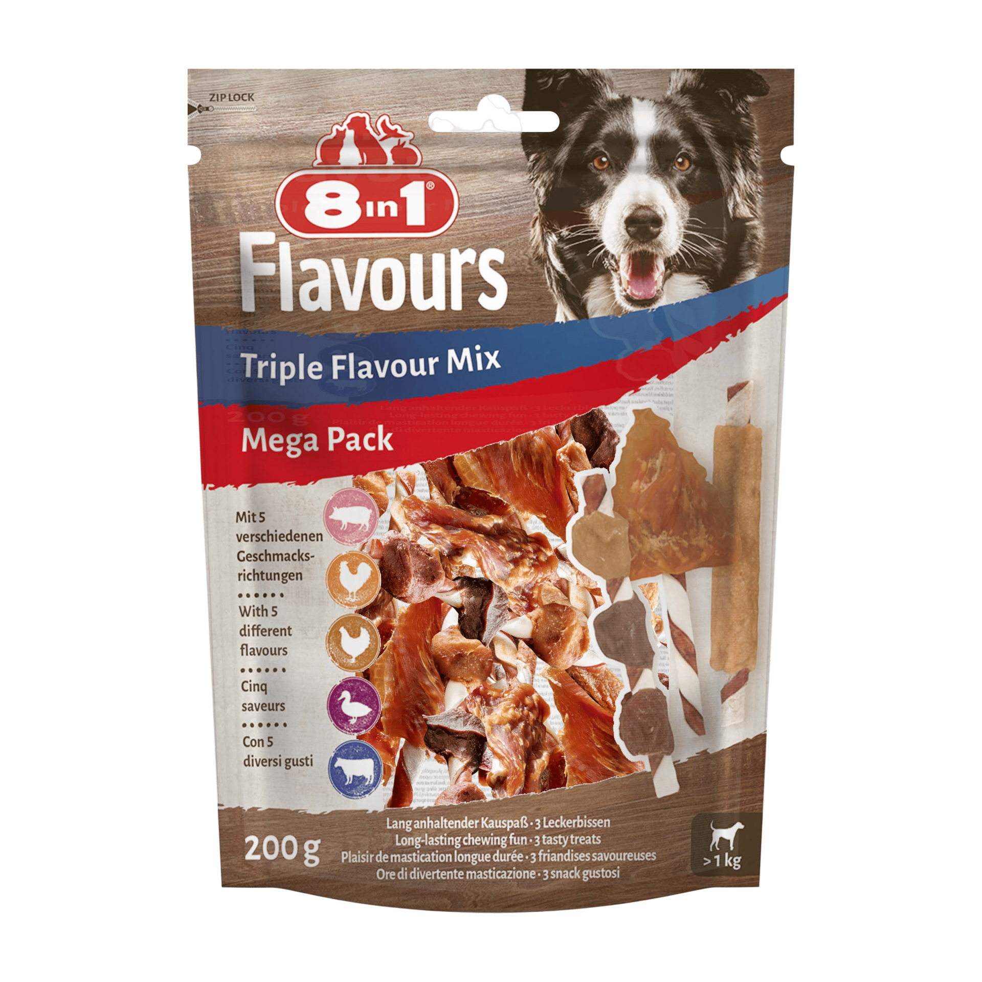 Pochoutka 8in1 Flavours Triple Flav.Mix 200g MEGA PACK