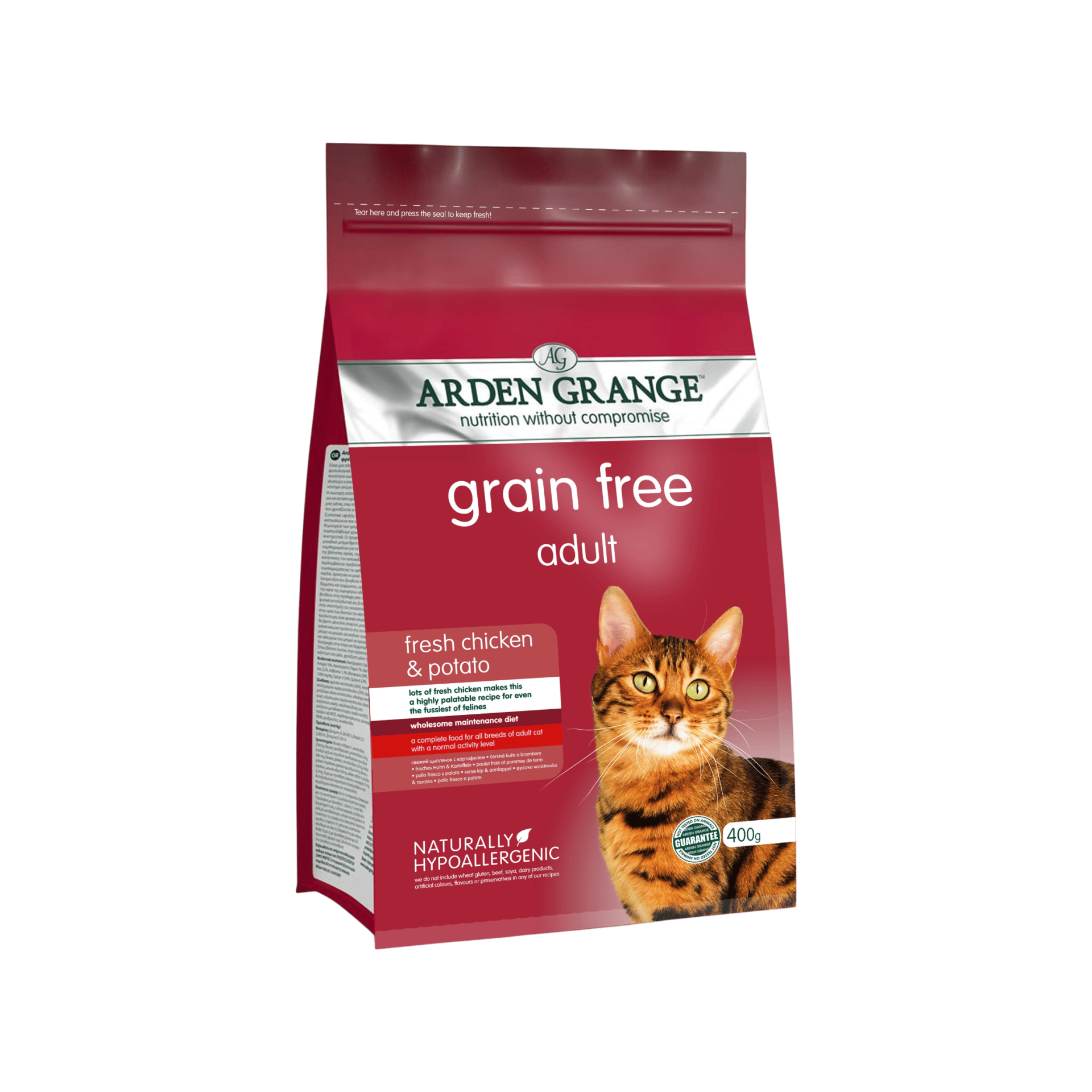 Arden Grange GF Cat Adult with fresh Chick&Potato 400g