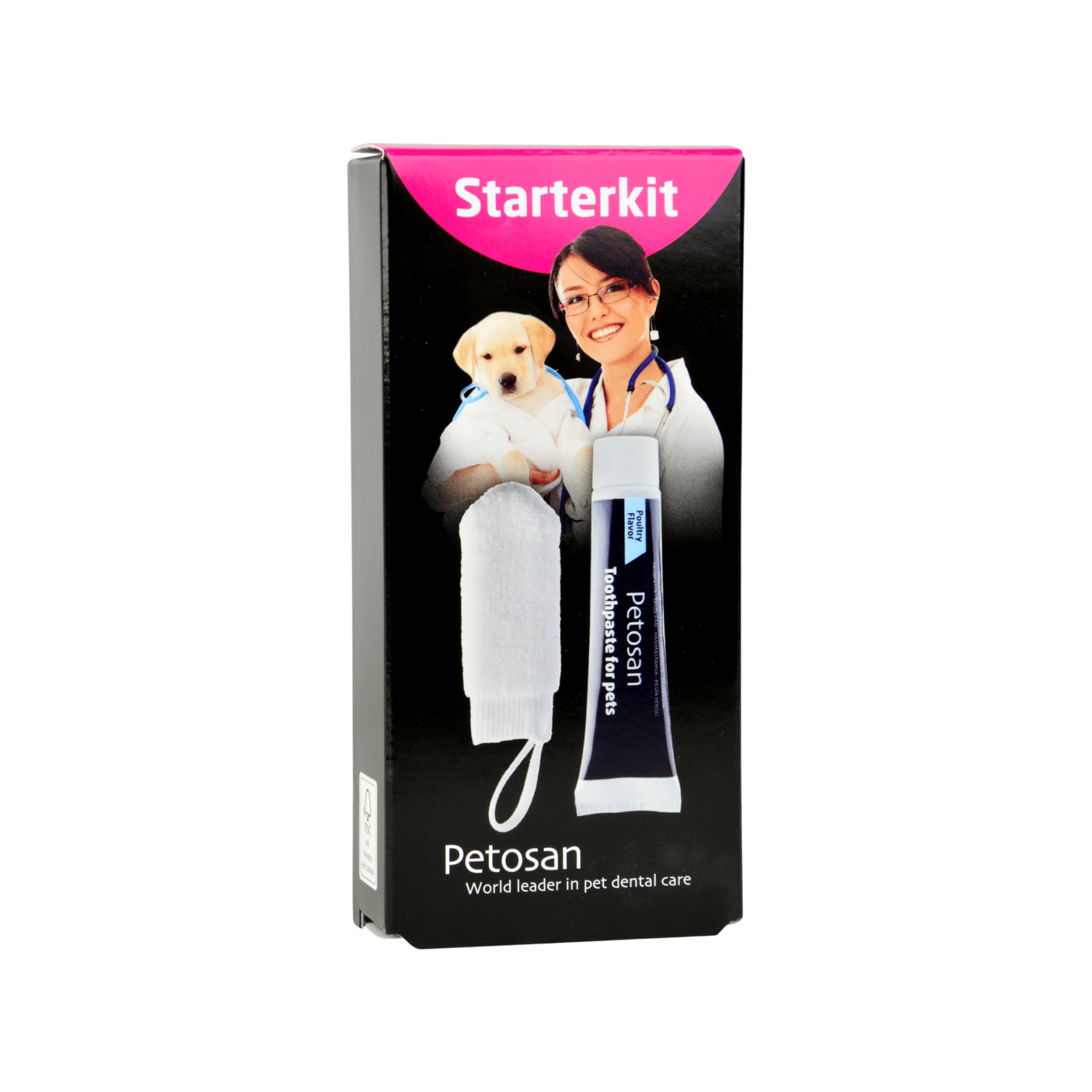 Petosan startovací sada kartáček na prst+pasta 20g 1ks
