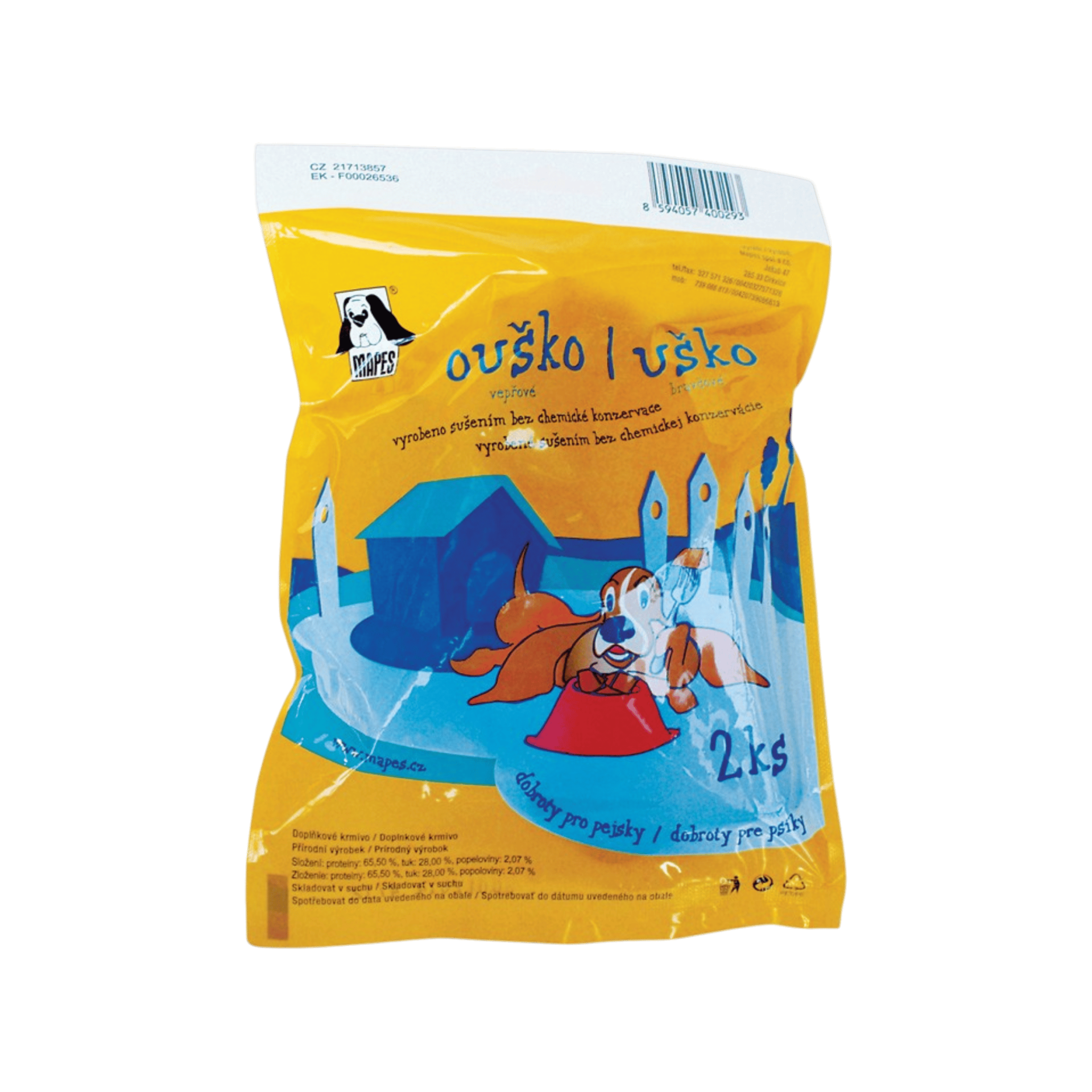 Pochoutka sušená MAPES vepřové ucho 2ks
