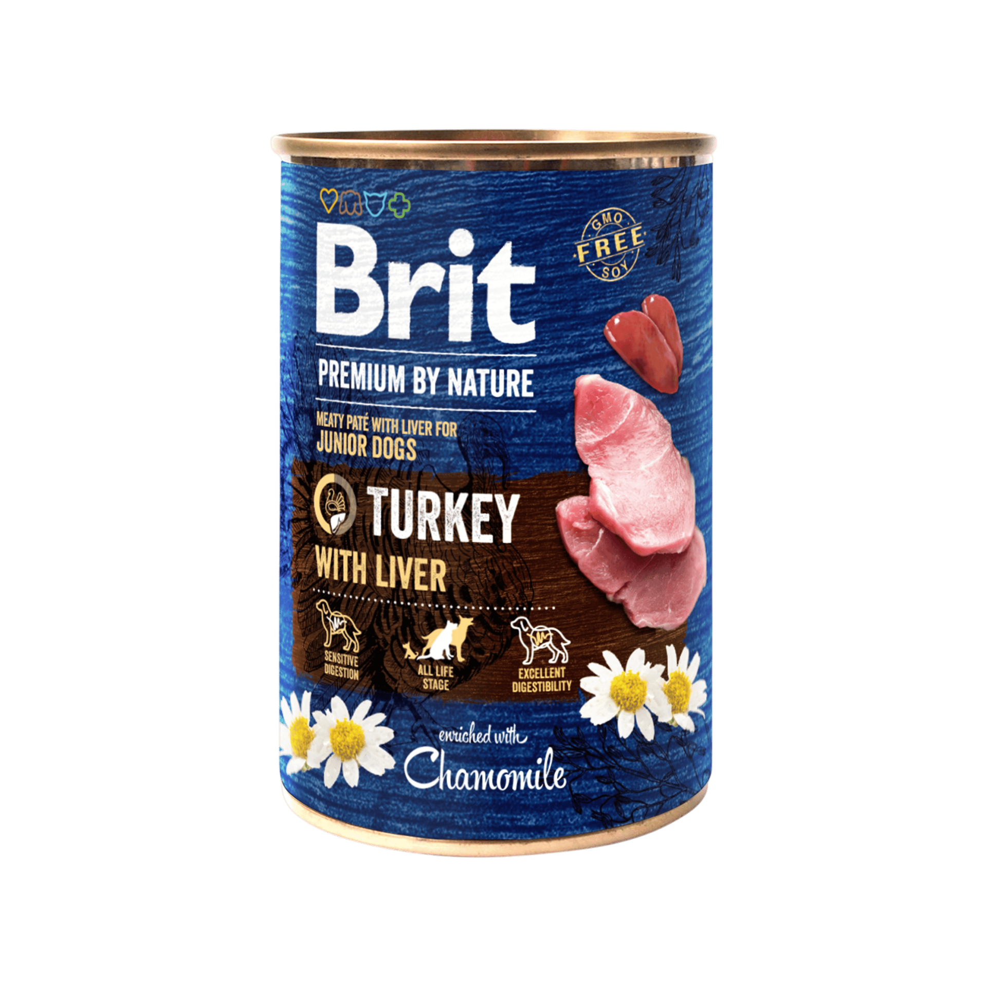 Brit Premium Dog by Nature konz Turkey&Liver 800g