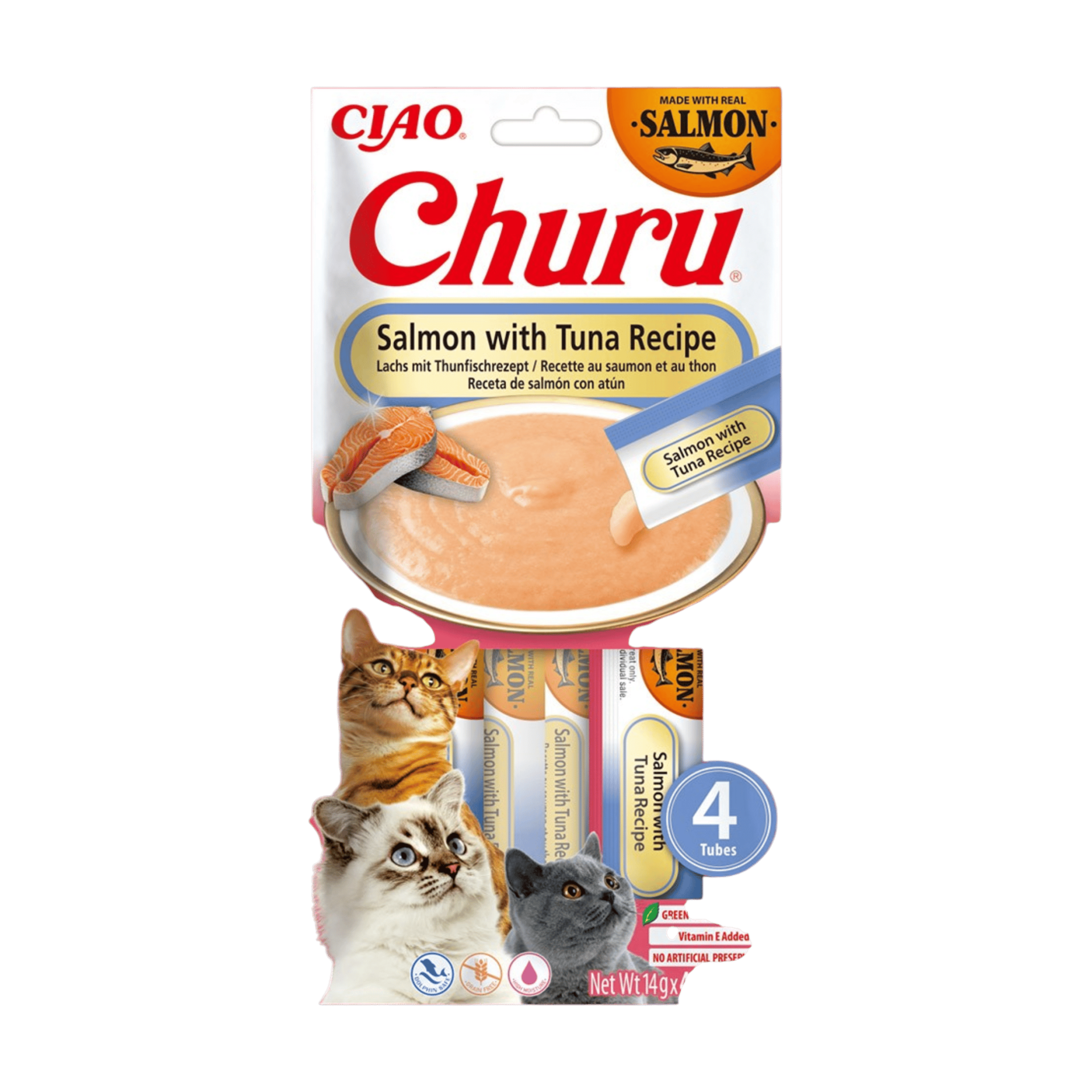 Churu Cat Salmon with Tuna Recipe 4x14g