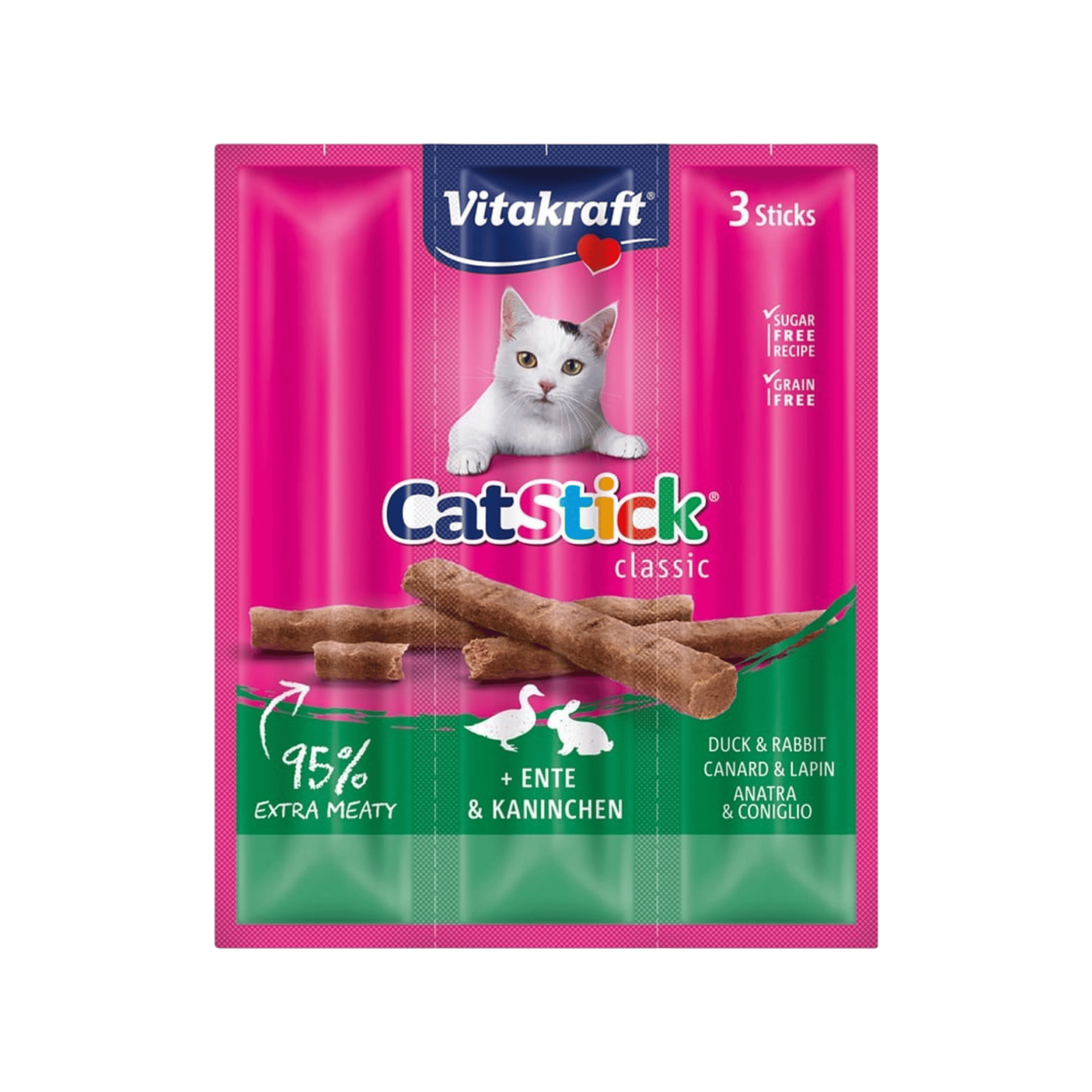 Vitakraft Cat poch. Stick Classic králík+kachna 3x6g