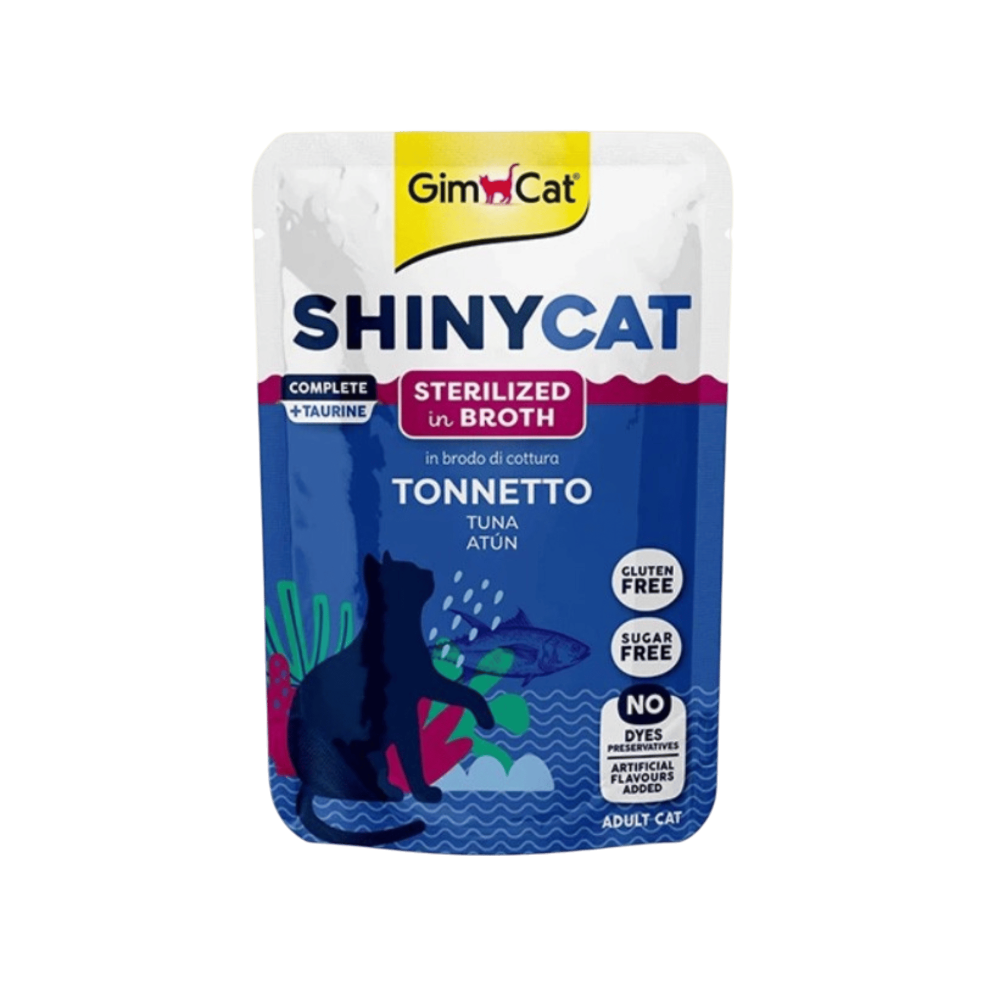 Gimcat ShinyCat kapsa tuňák ve vývaru Sterilized 70g