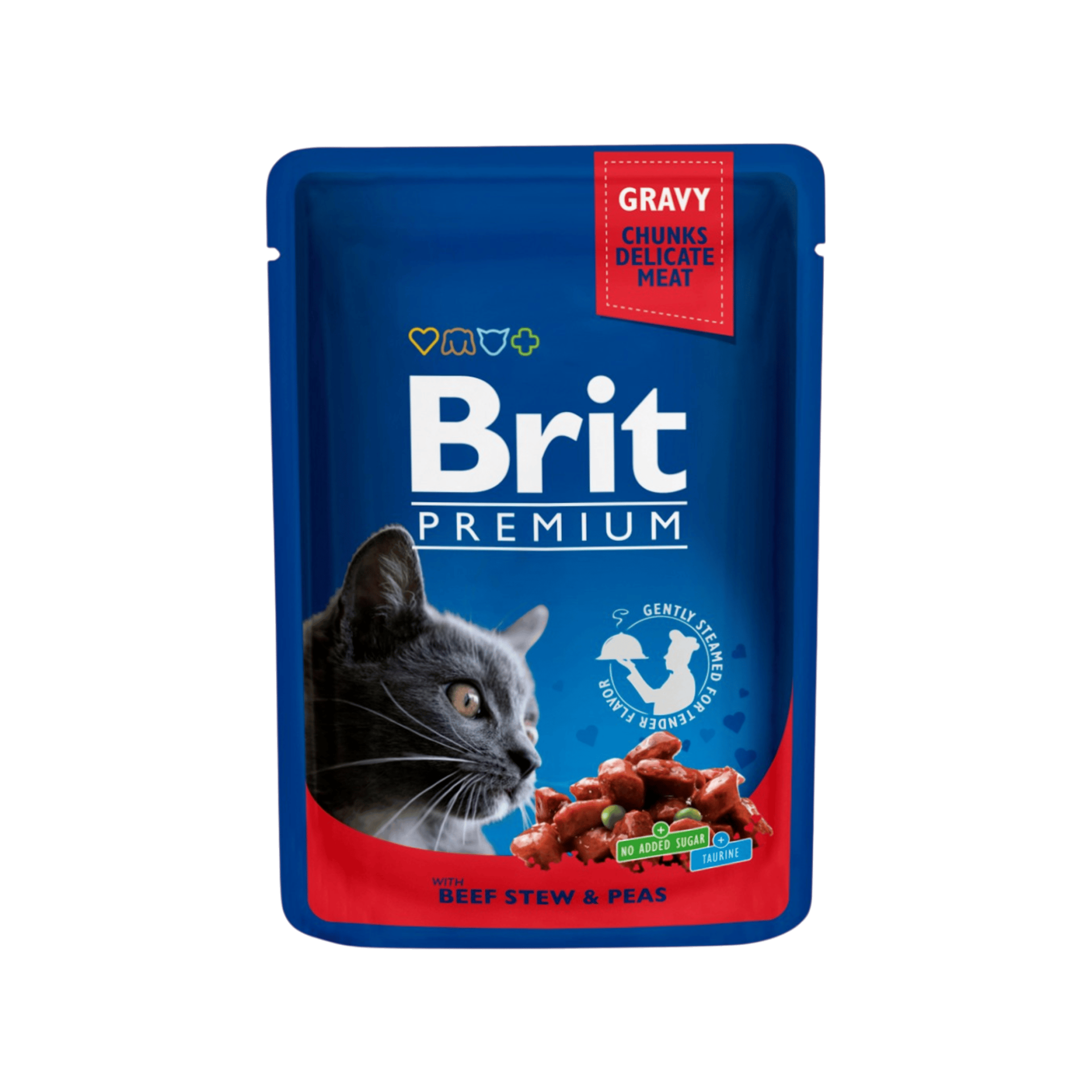 Brit Premium Cat kapsa with Beef Stew & Peas 100g