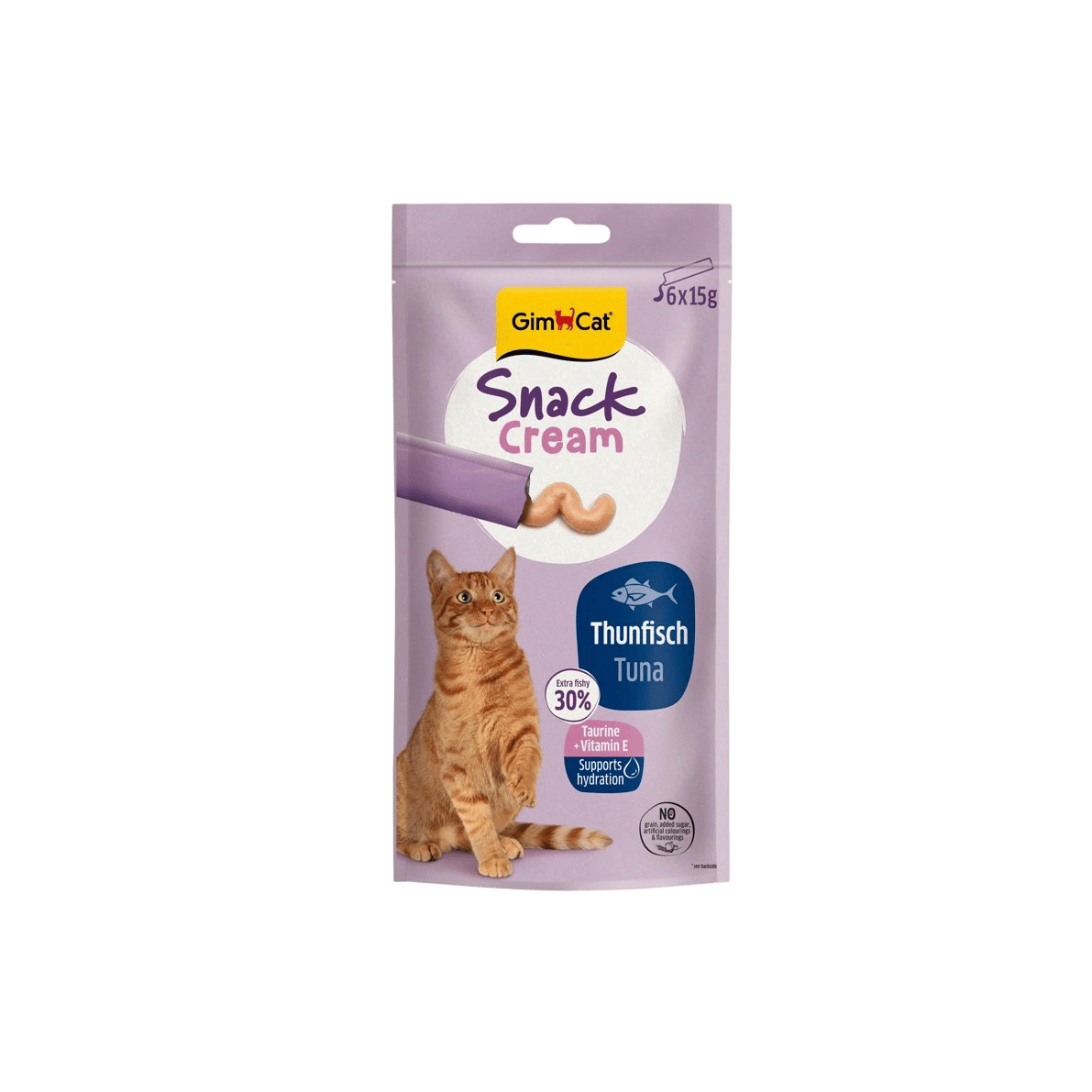 GimCat Snack Cream tuňák 6x15g