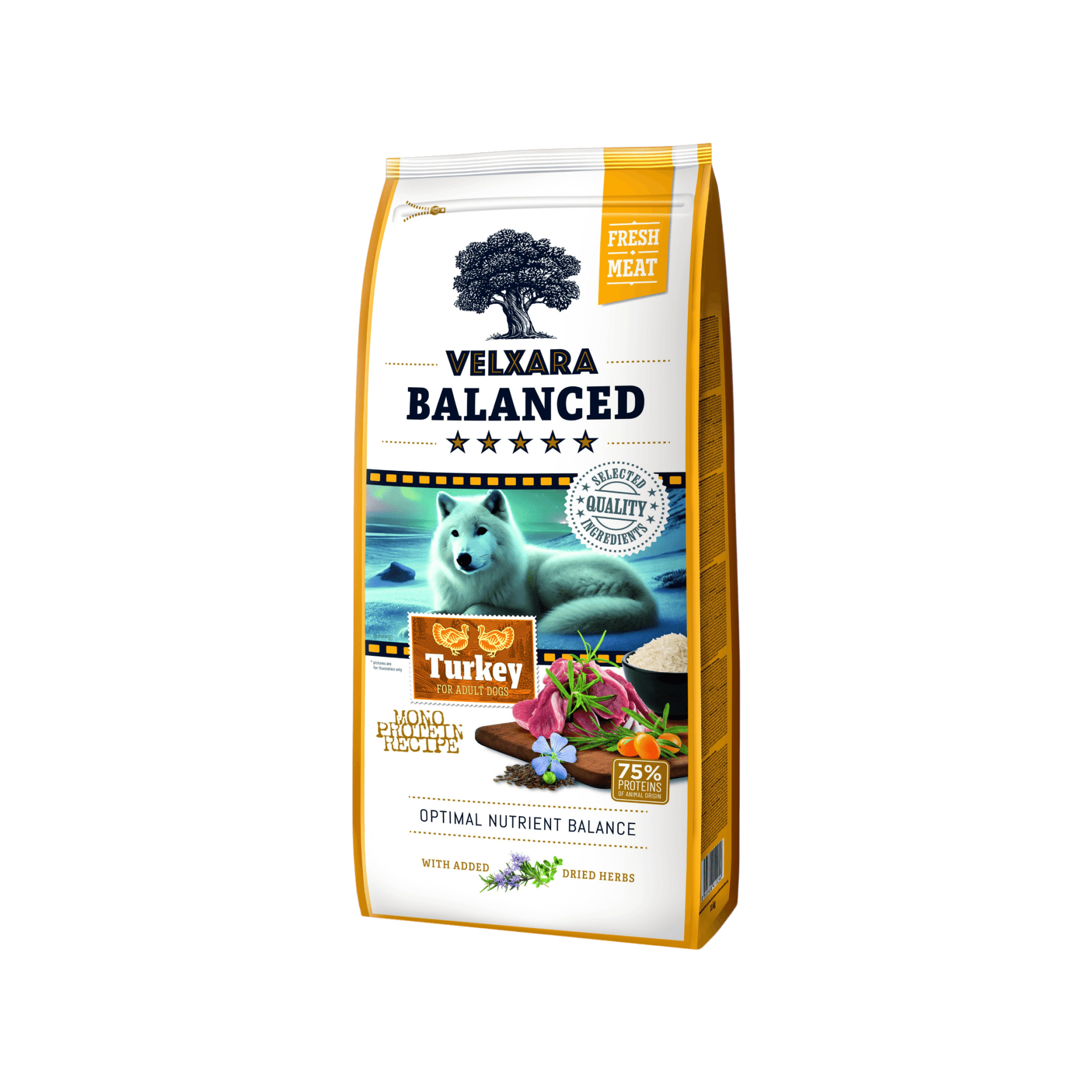 Velxara Balanced FM Dog Adult Monoprot.Turkey&Rice12kg