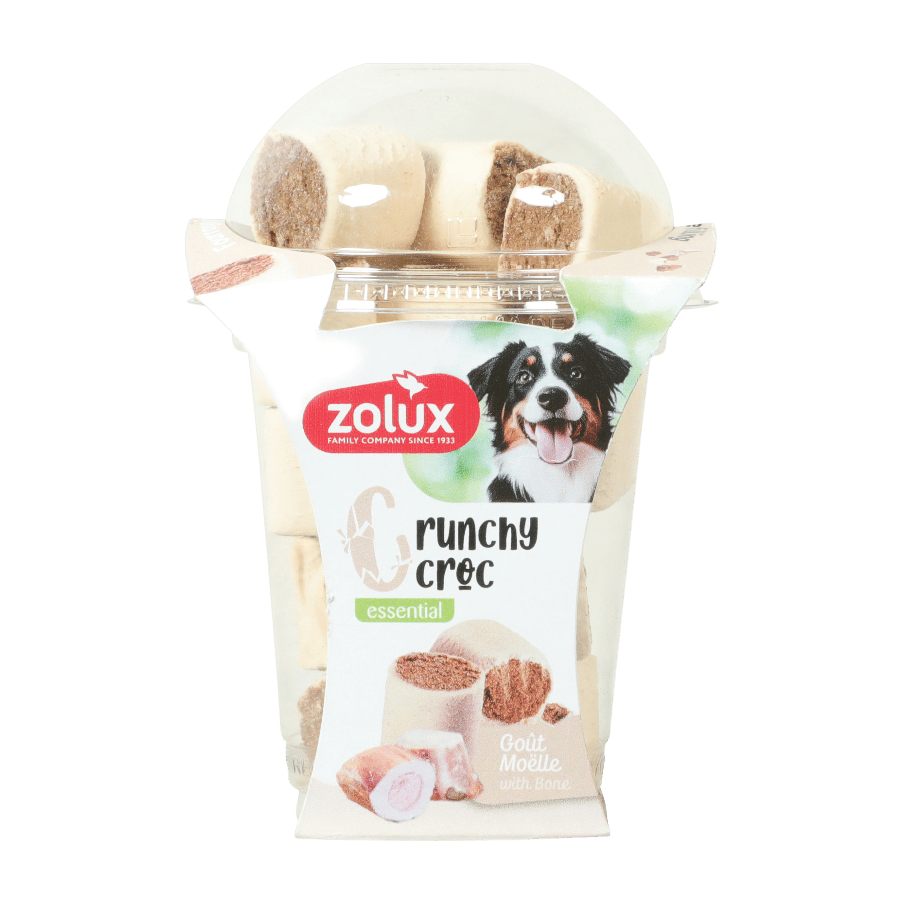 Pochoutka pes CRUNCHY XL Morková kost 240g Zolux